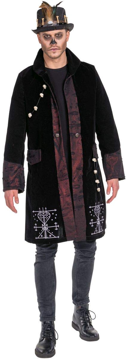 rubie-s-deluxe-voodoo-jacke-herren-samtoptik-gr-58-schwarz image 1