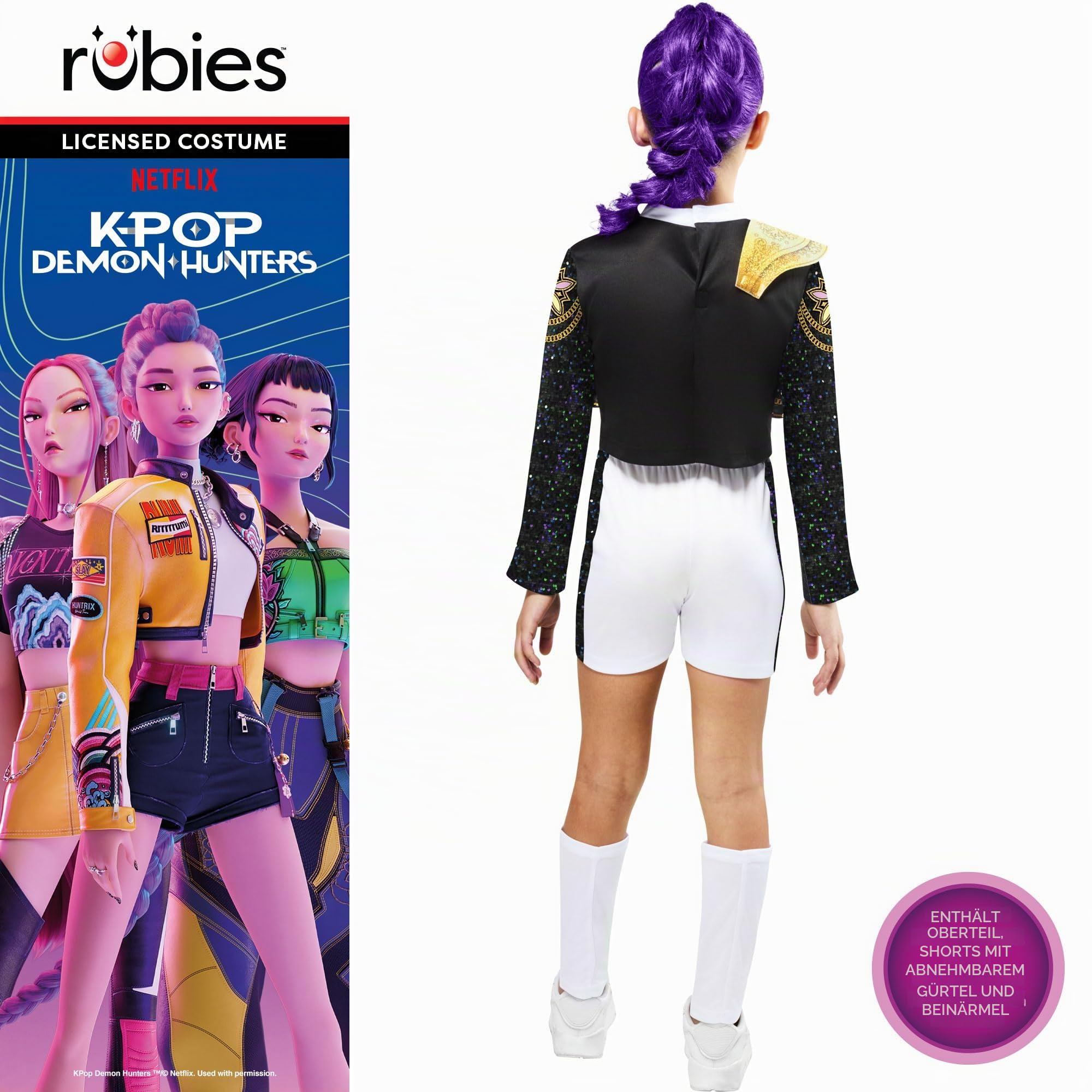 rubie-s-deluxe-rumi-gold-kinderkost-m-9-10-jahre-k-pop image 2