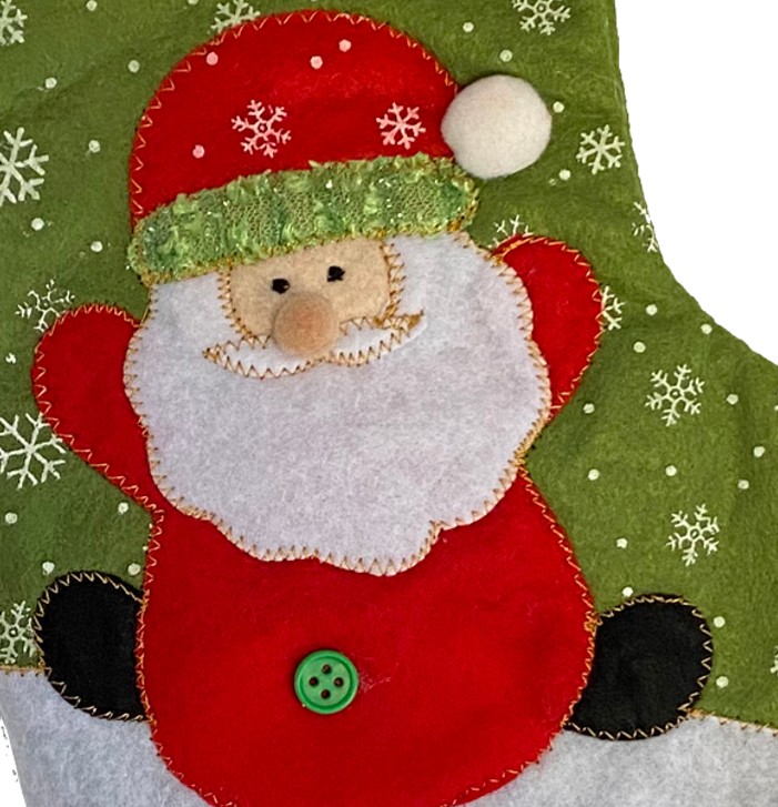 rubies-d-coration-nikolaus-weihnachtssocke-filz-26-cm-glitzer image 2