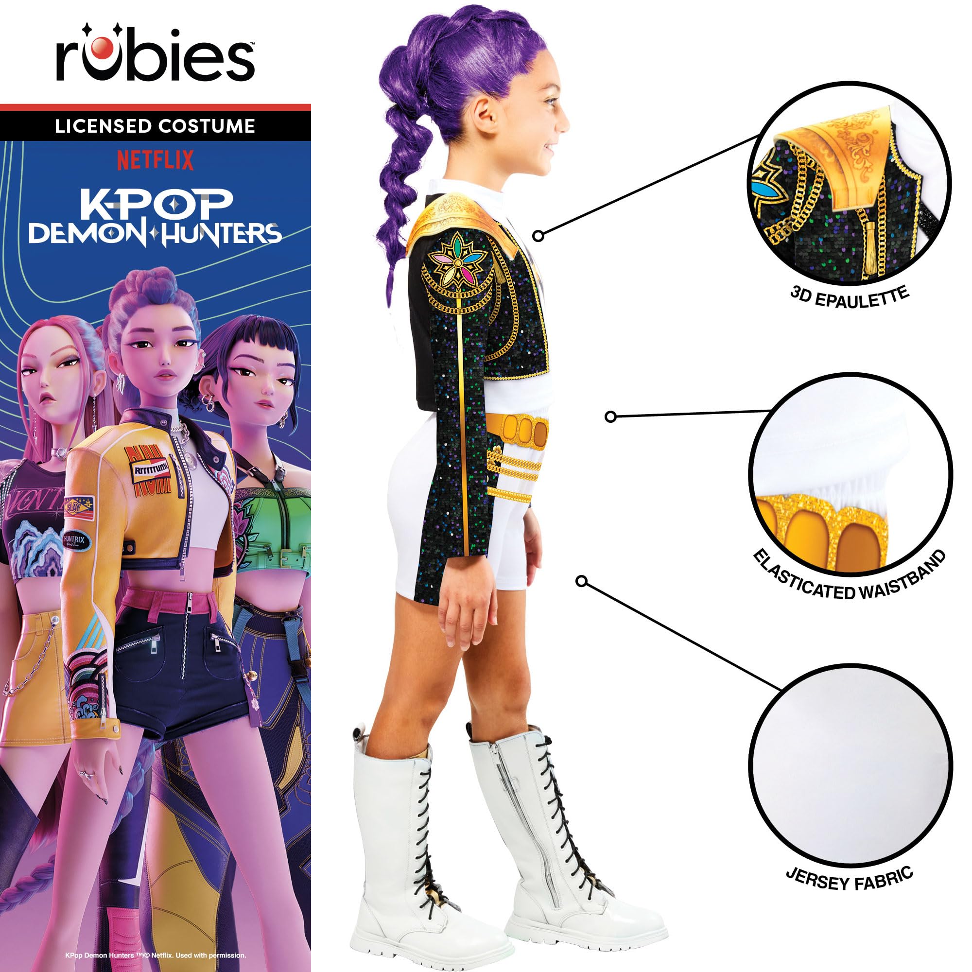 rubies-k-pop-demon-hunters-rumi-kost-m-7-8-jahre-gold image 3