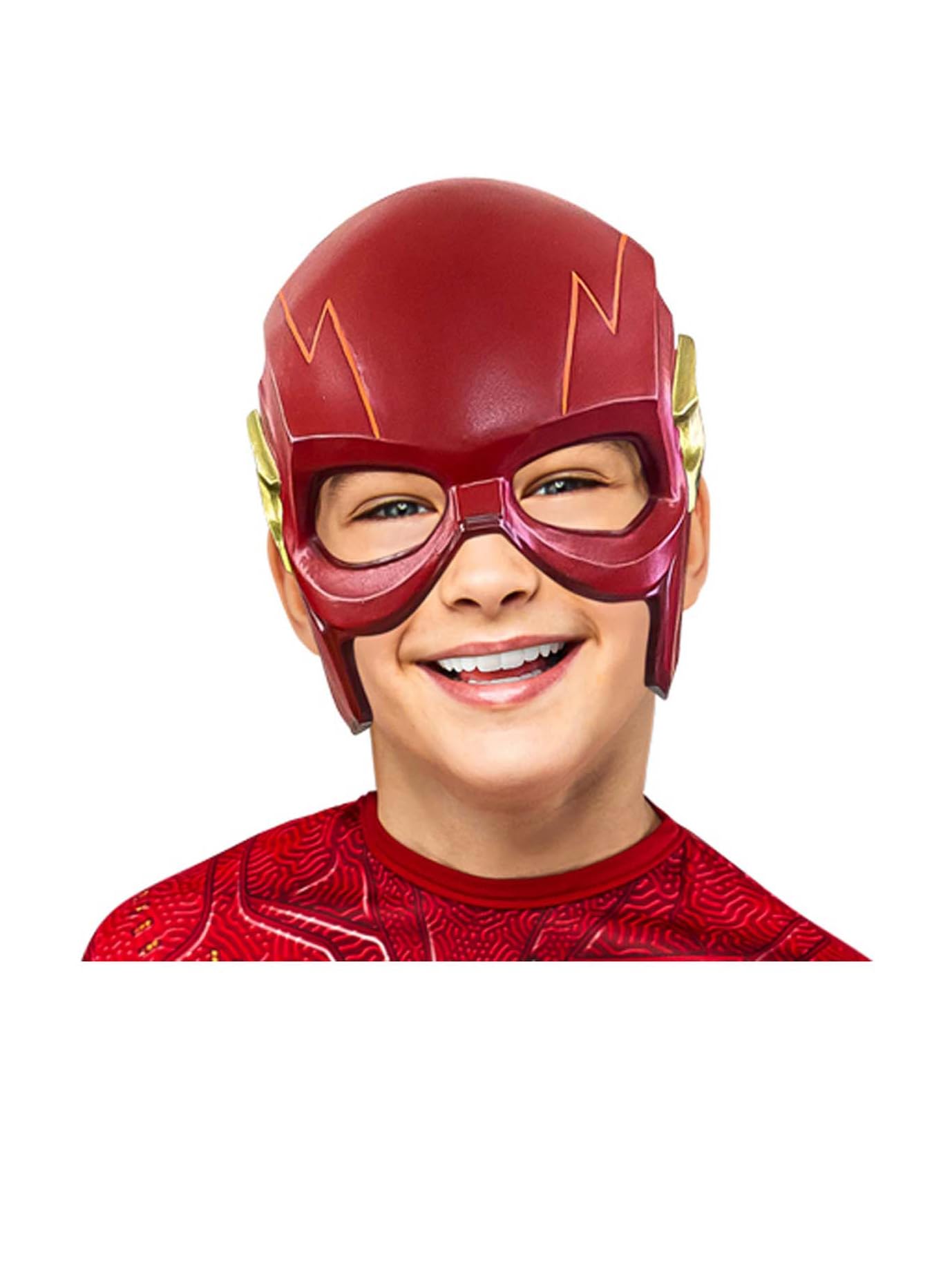 rubie-s-deluxe-flash-halbmaske-kinder-rot-kunststoff image 1