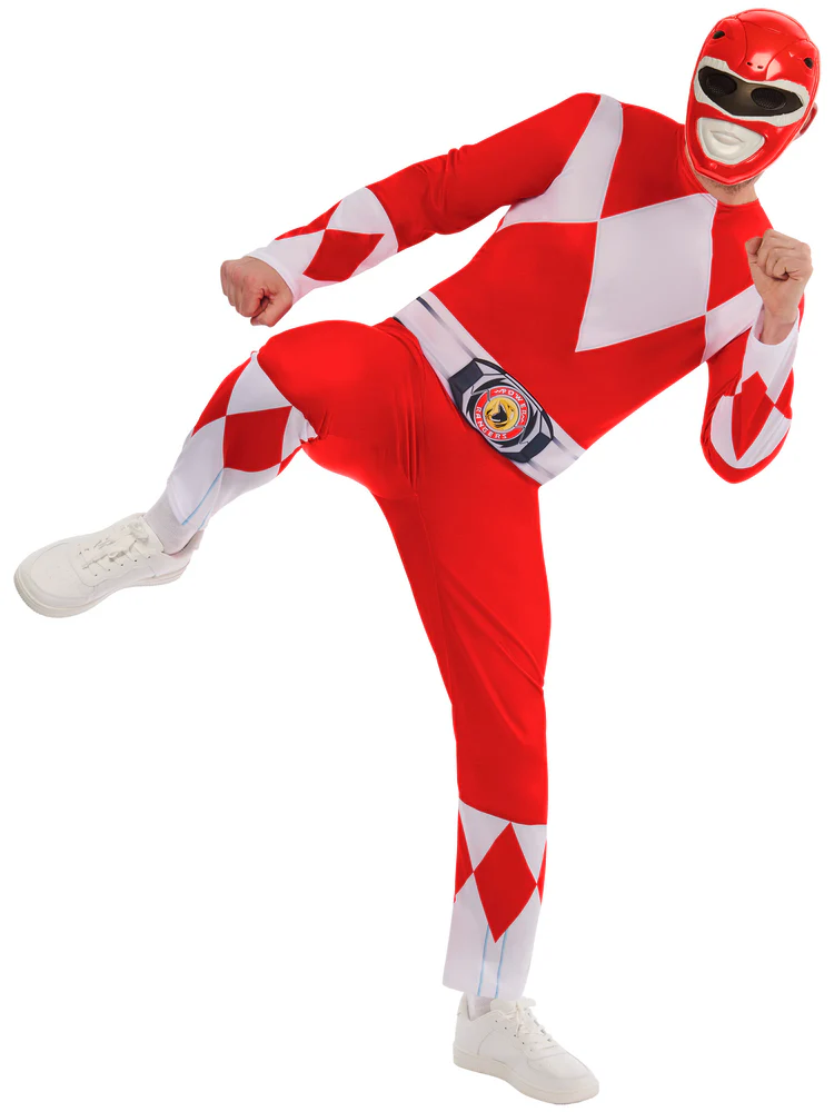 rubies-power-ranger-kost-m-erwachsene-rot-overall image 5