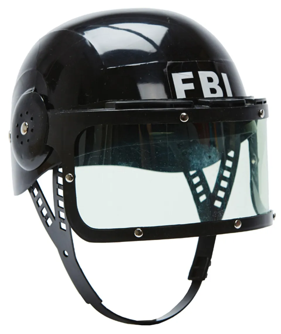 rubie-s-deluxe-fbi-helm-kinder-schwarz-agenten-zubeh-r image 1