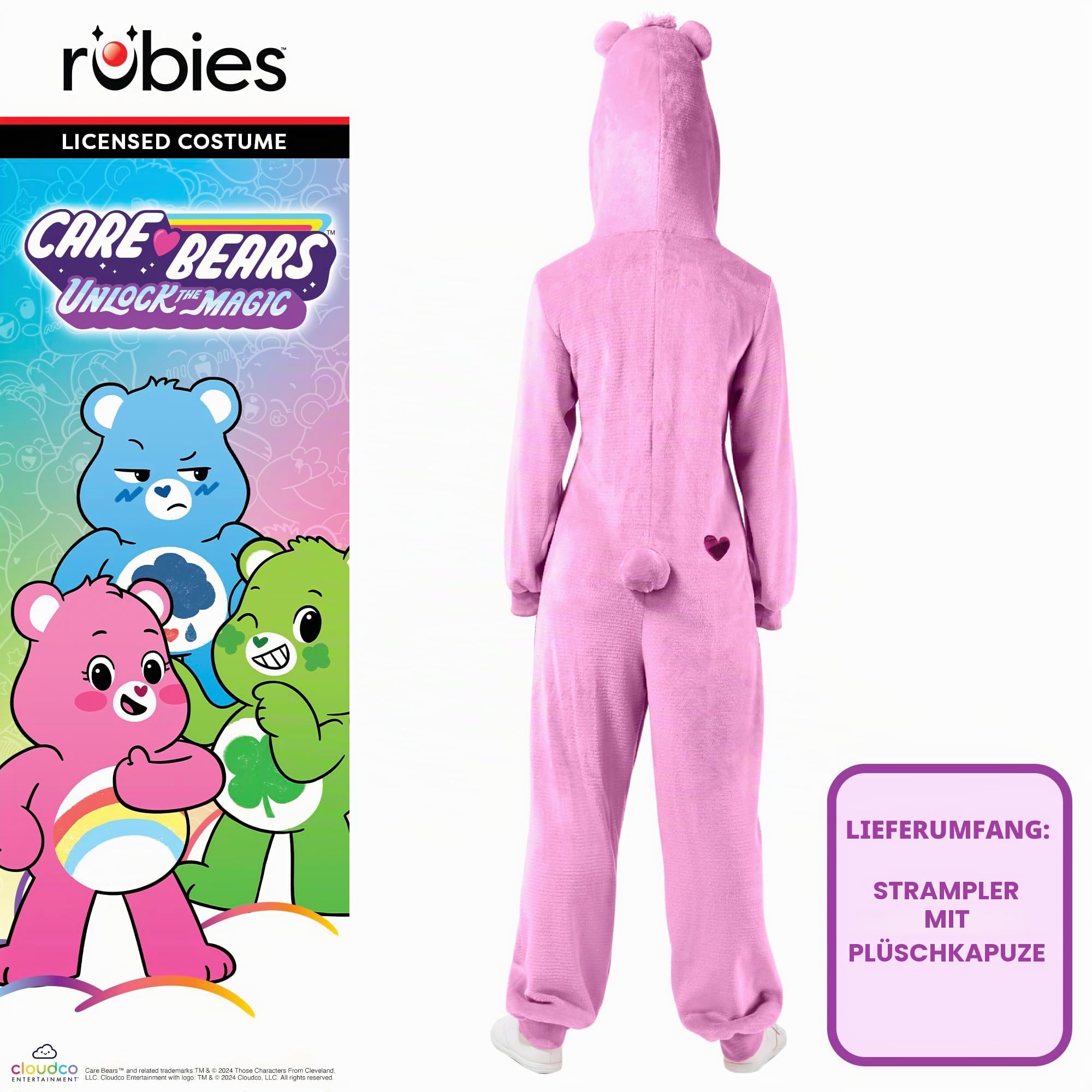 rubie-s-deluxe-cheer-bear-onesie-gl-cksb-rchi-kost-m-kapuze image 2
