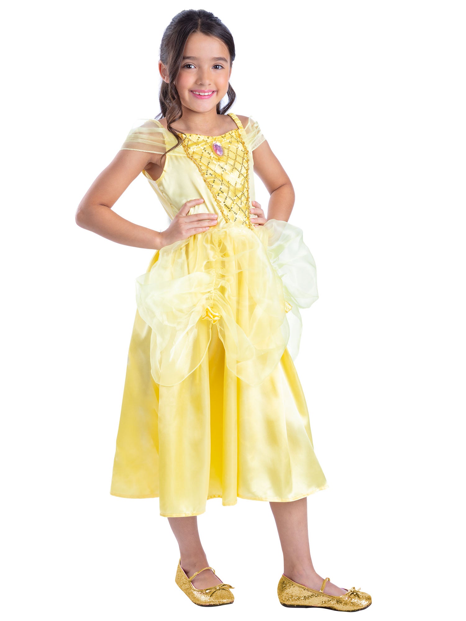 smiffys-fever-golden-princess-kost-m-gold-m-dchen-mit-tiara image 2