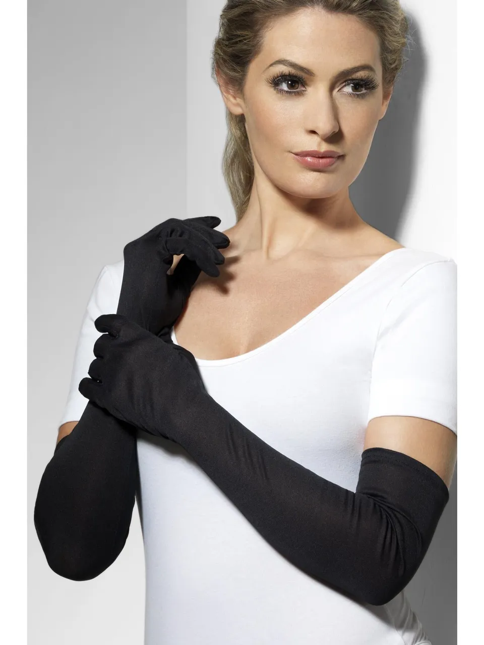 smiffys-fever-handschuhe-lang-schwarz-damen-20er image 1