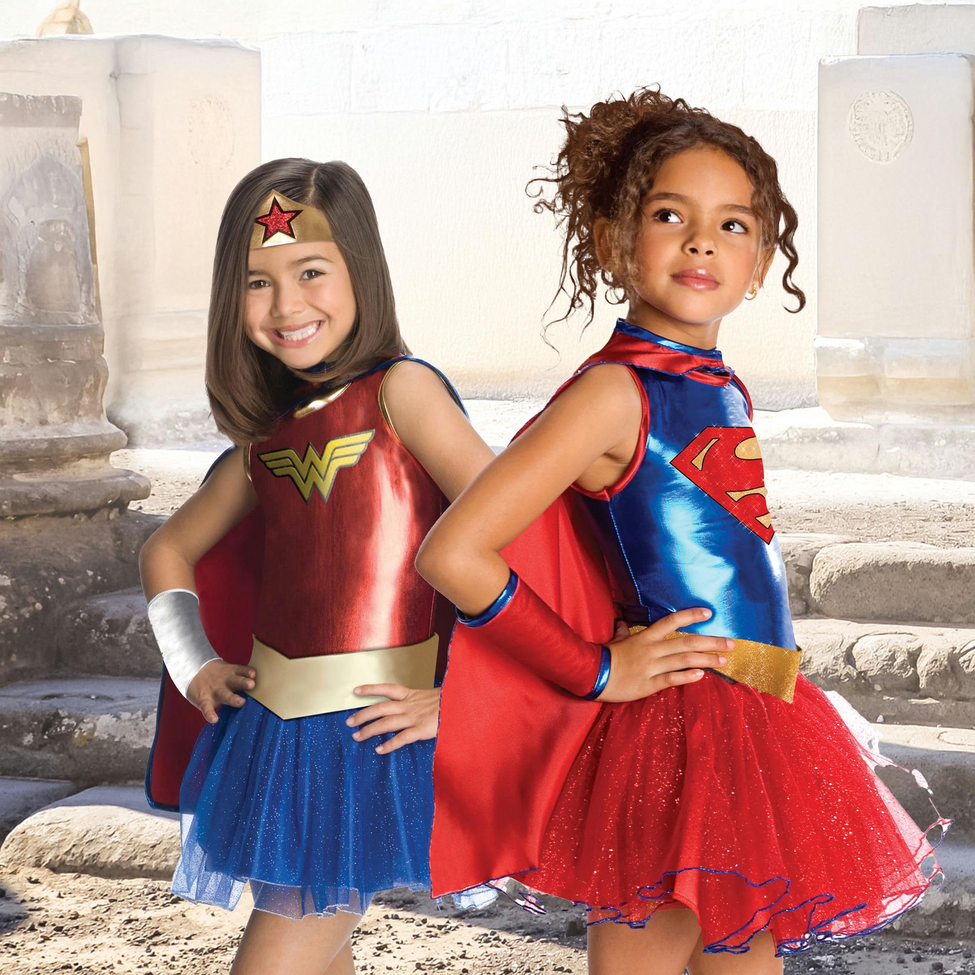 rubie-s-deluxe-supergirl-tutu-kost-m-4-6-jahre-rot-blau image 3