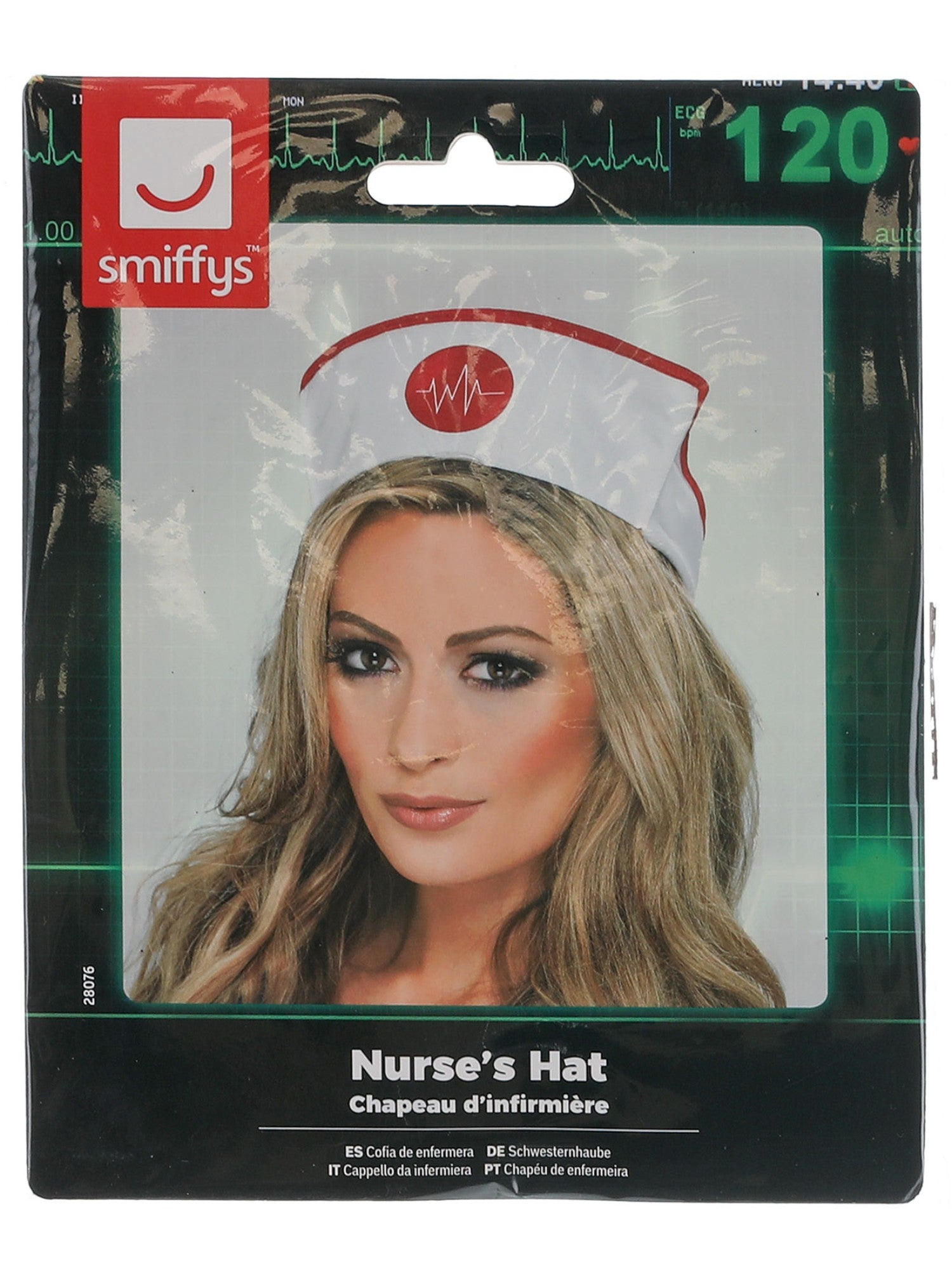 smiffys-fever-nurse-s-hat-wei-rot-krankenschwester-haube image 2