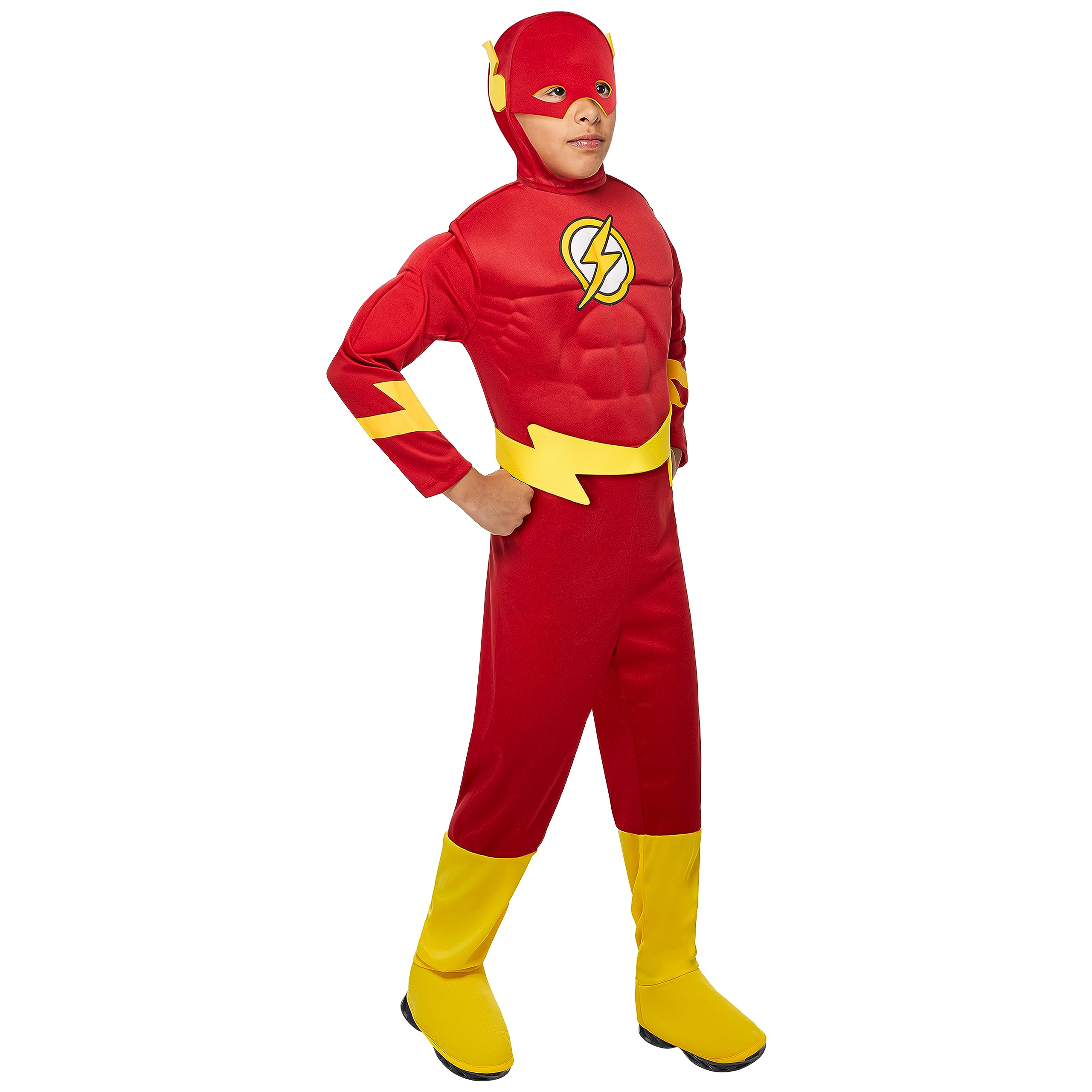 rubie-s-deluxe-the-flash-kinderkost-m-rot-dc-overall-maske image 1