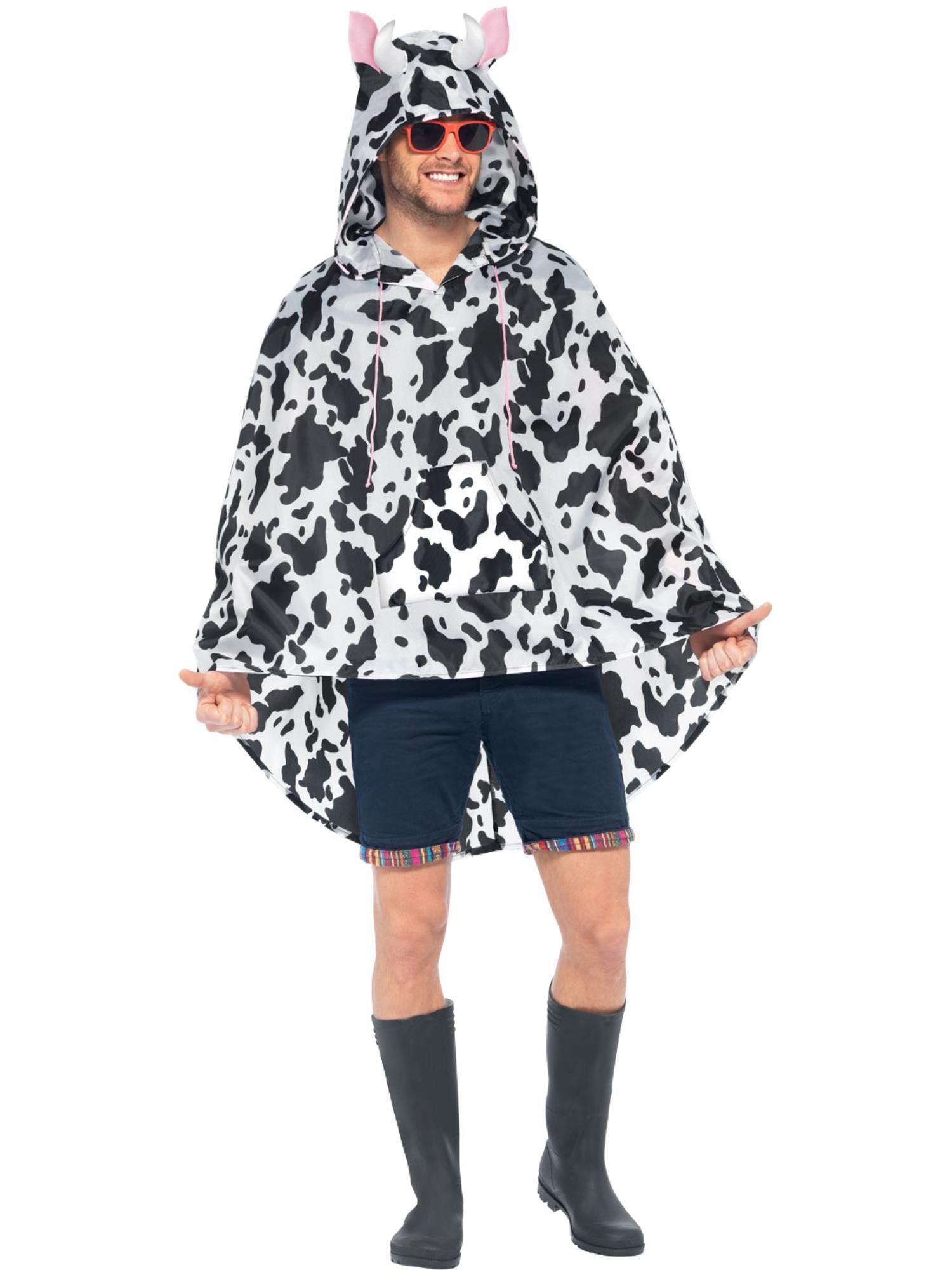 smiffys-fever-cow-party-poncho-kuhkost-m-schwarz-wei image 4