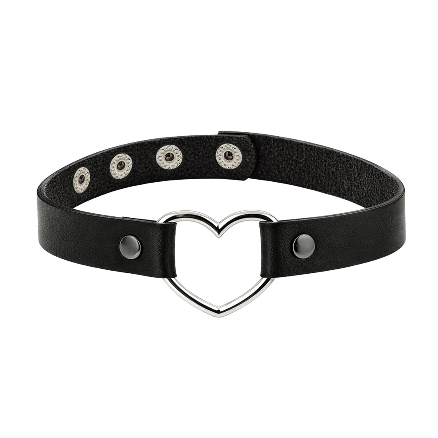 boland-herz-choker-halskette-mit-anh-nger-schwarz image 2