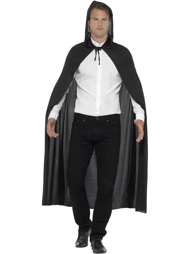 smiffys-fever-vampir-cape-schwarz-mit-kapuze-einheitsgr-e image 1