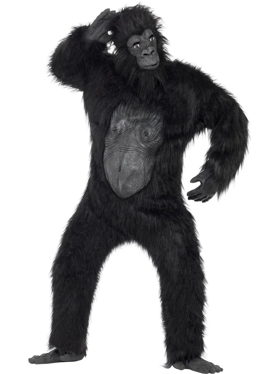 smiffys-fever-deluxe-gorilla-kost-m-herren-schwarz-mit-maske image 1
