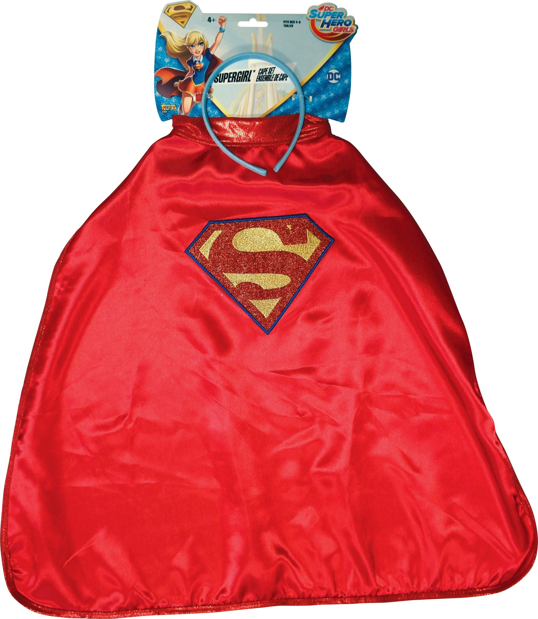 rubies-supergirl-cape-stirnband-kost-mset-rot image 2