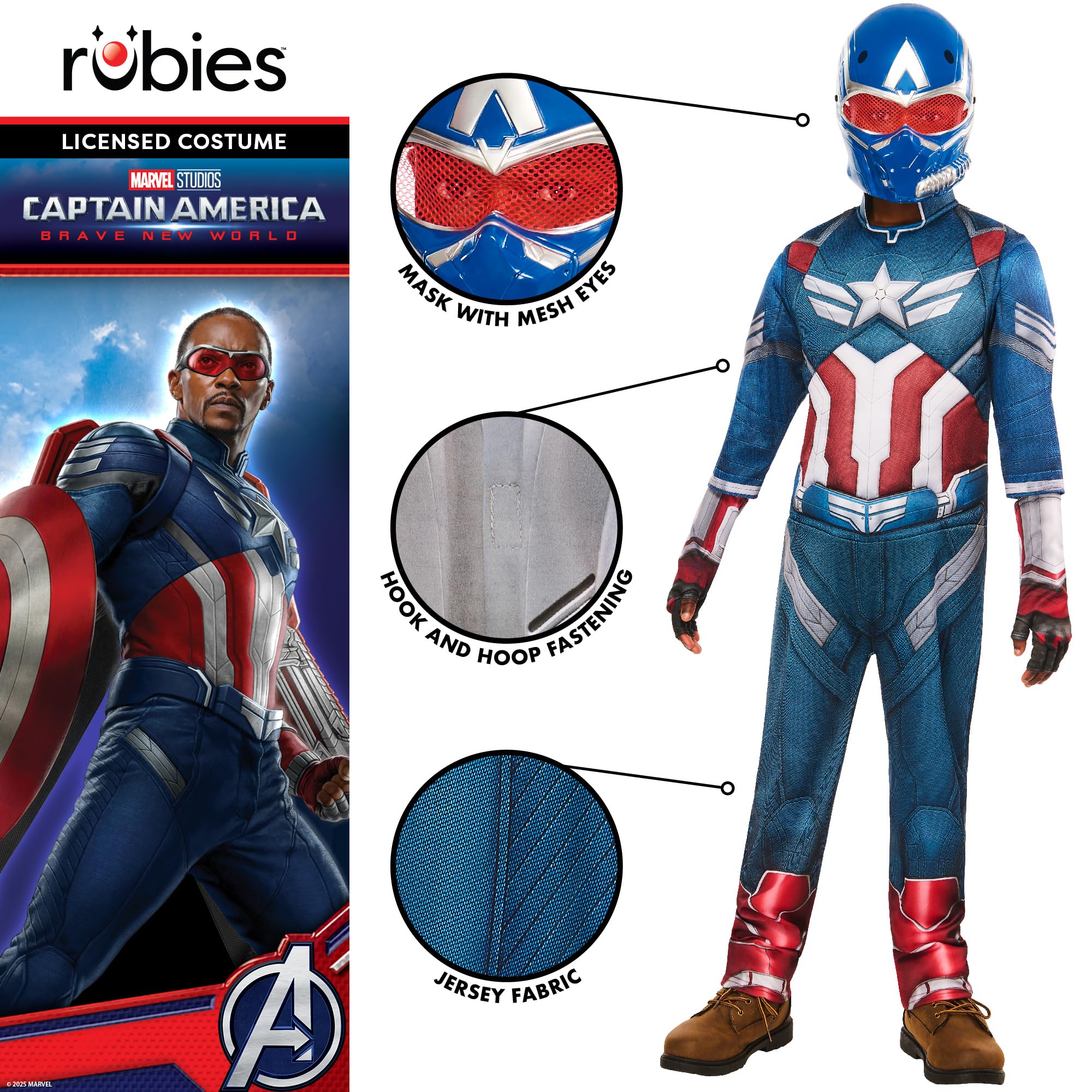 rubie-s-deluxe-brave-new-world-captain-america-kost-m-7-8-jahre image 2