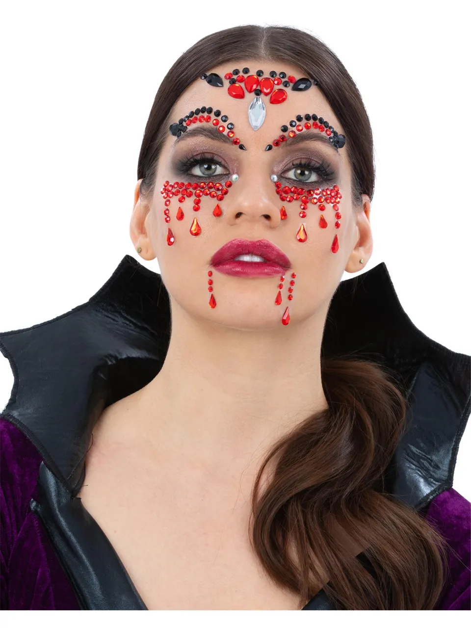 smiffys-make-up-fx-vampiress-face-jewels-selbstklebend image 1