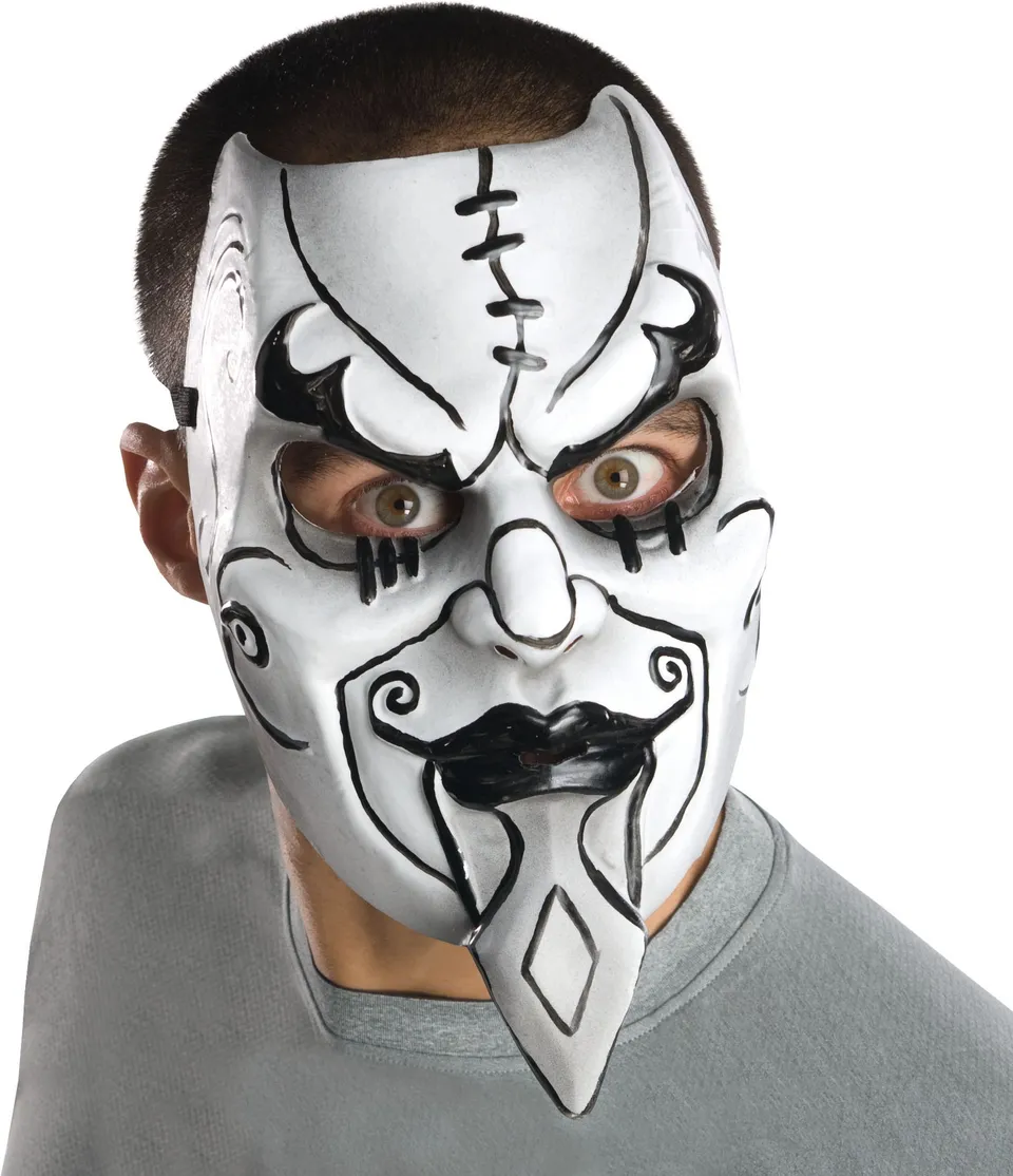 rubies-tragedie-maske-pvc-wei-schwarz-spitzes-kinn image 1