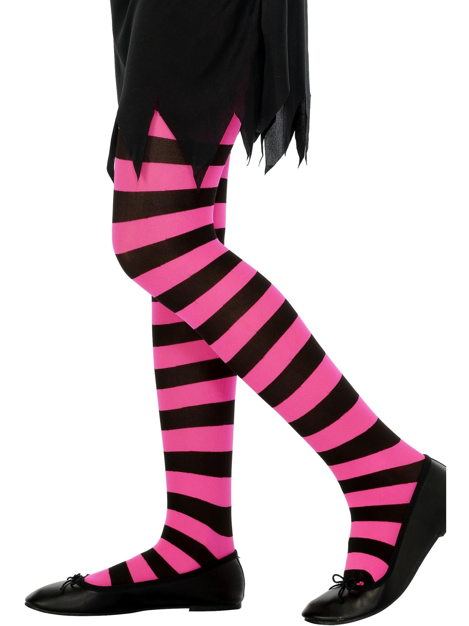 smiffys-fever-strumpfhose-schwarz-pink-gr-6-12 image 1