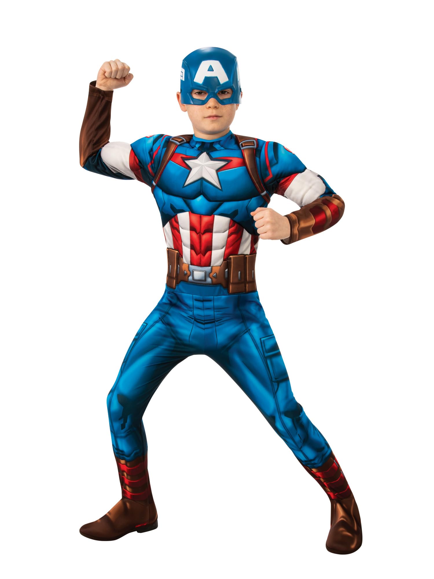 rubie-s-deluxe-captain-america-kinder-kost-m-s-5-6-jahre image 1