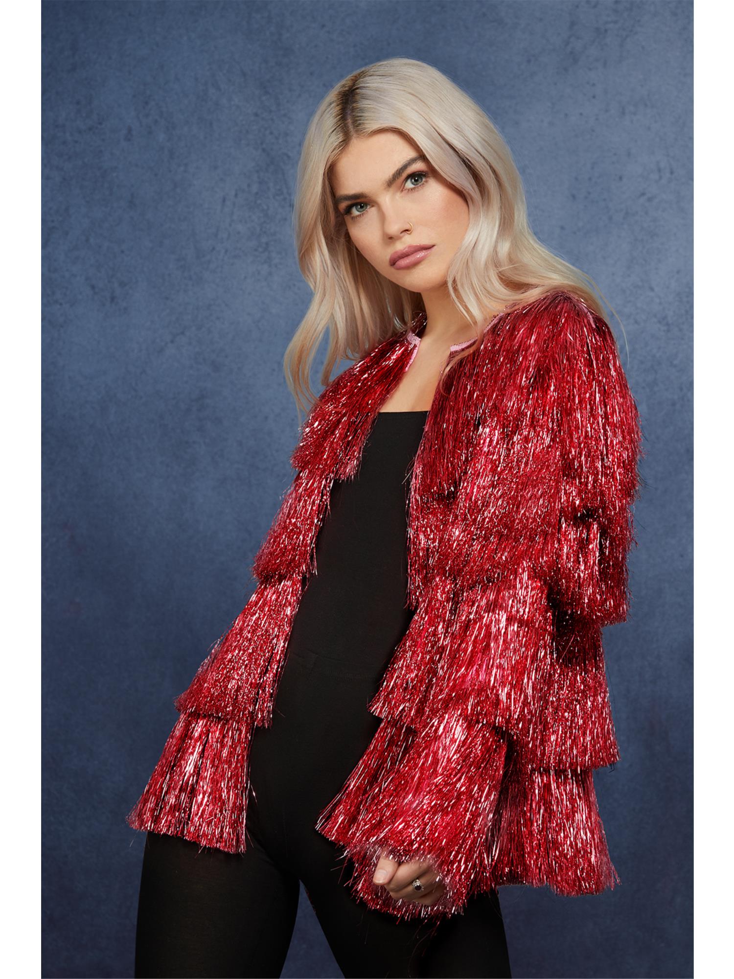smiffys-fever-tinsel-jacke-rot-festival-fransen-gr-m-l image 5