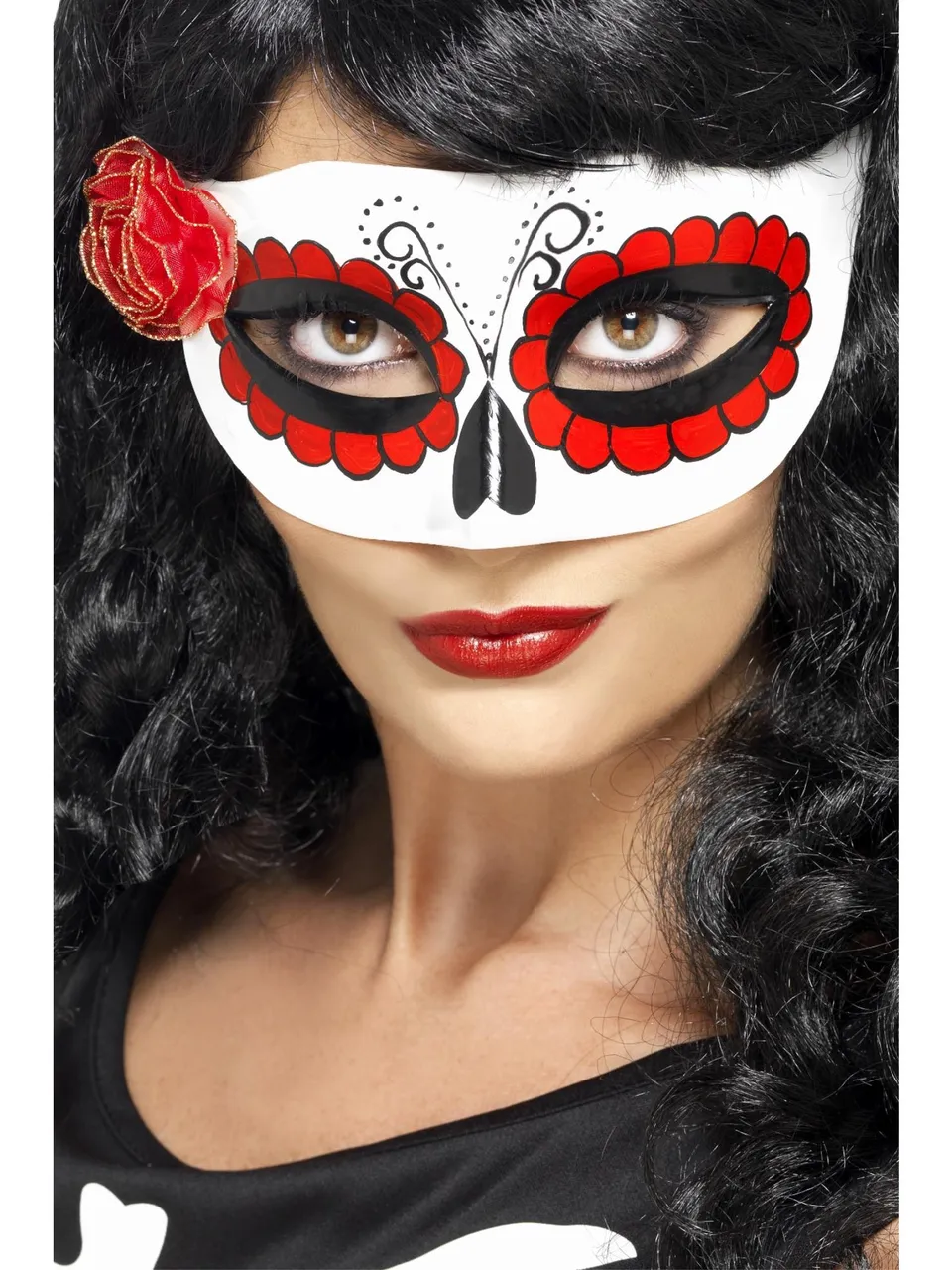 smiffys-fever-day-of-the-dead-augenmaske-wei-rot image 1