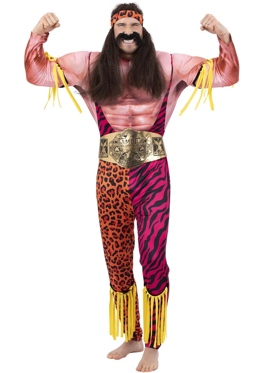 smiffys-fever-wrestler-kost-m-herren-muskel-overall-m-bunt image 1