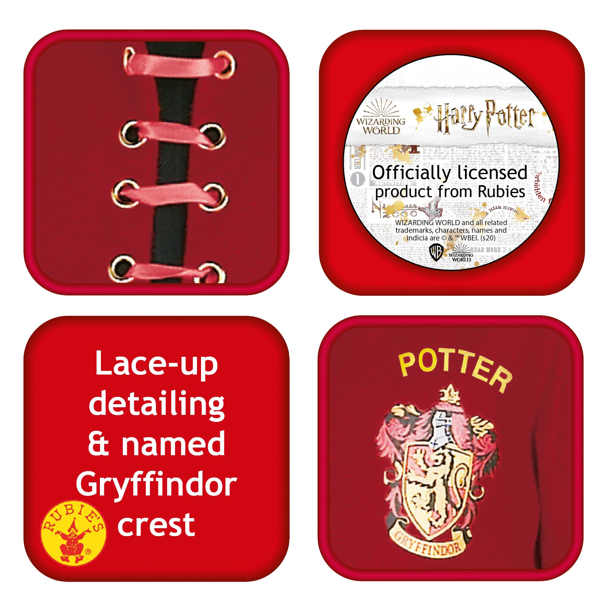 rubie-s-deluxe-harry-potter-gryffindor-robe-kinder-3-4-j image 2