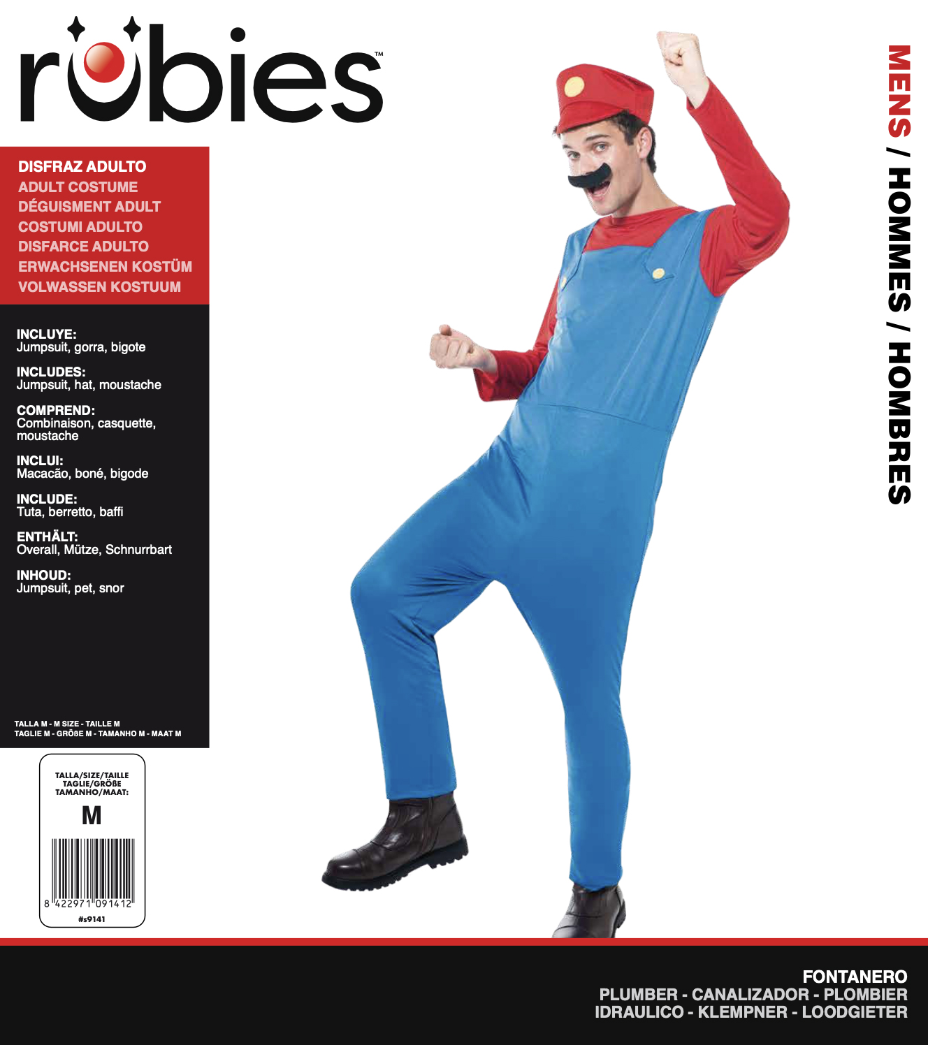 rubies-klempner-kost-m-overall-m-tze-schnurrbart-erwachsene image 6