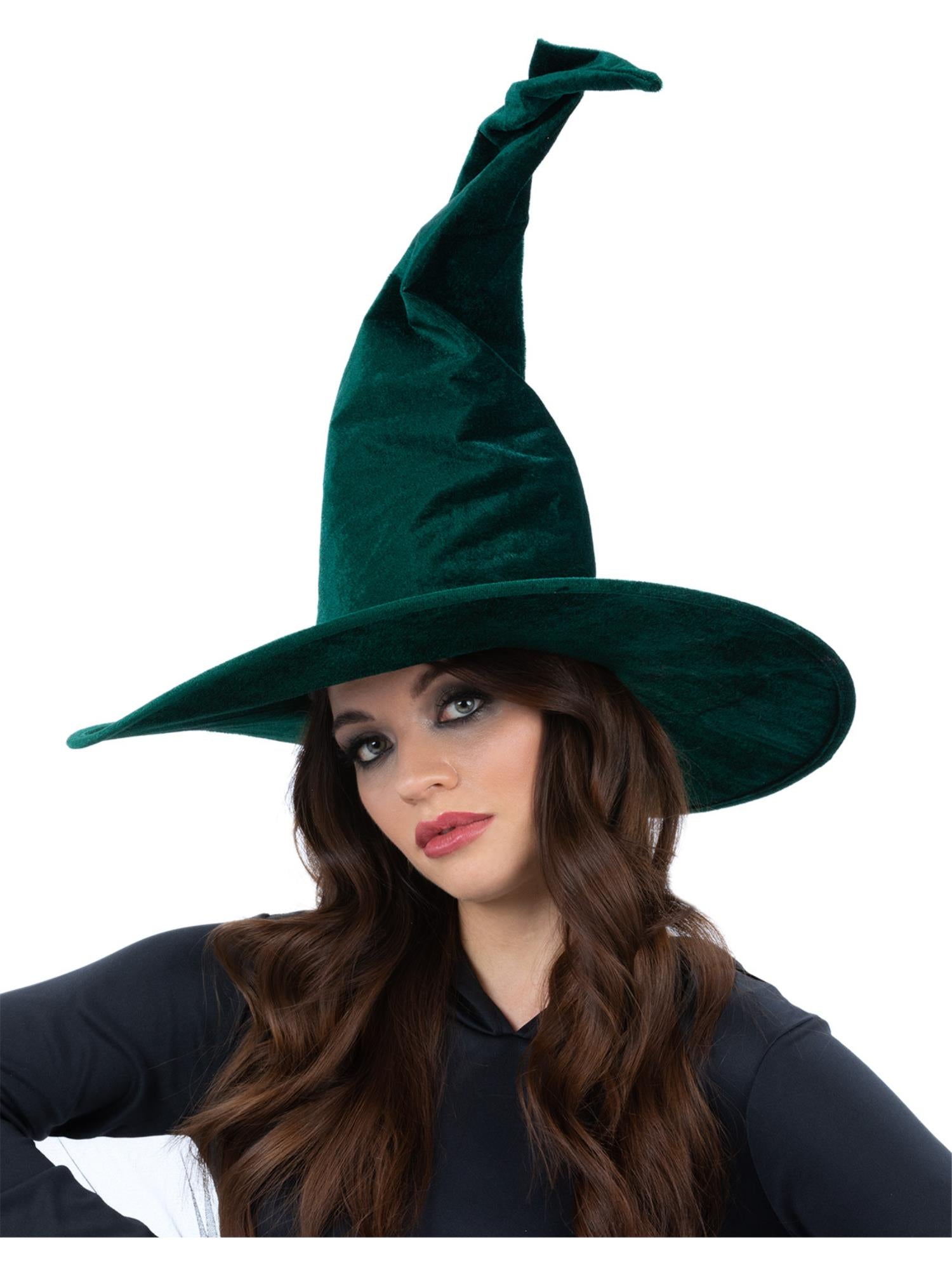 smiffys-fever-emerald-green-velour-hexenhut-gr-n-samt image 1