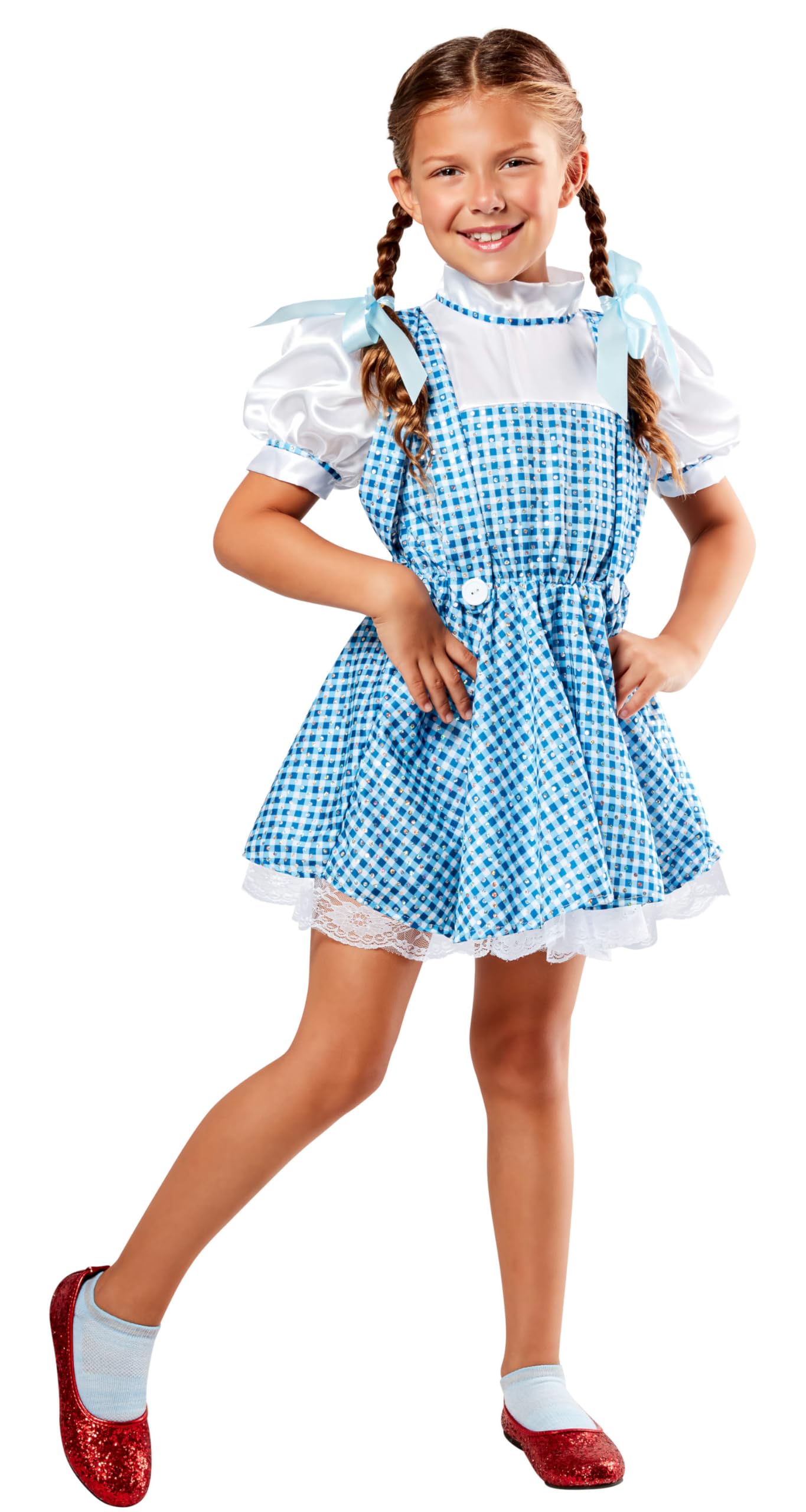 rubie-s-deluxe-dorothy-paillettenkost-m-kleinkind-mit-schleifen image 1