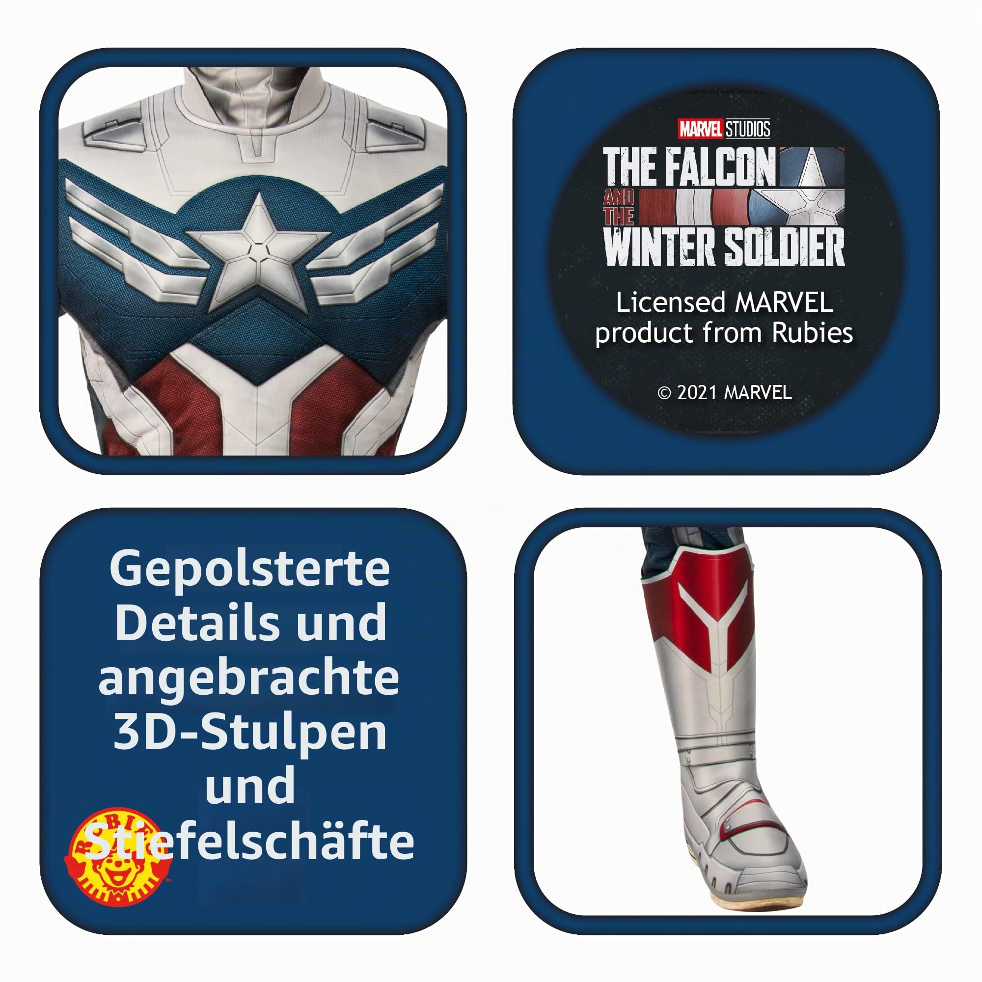 rubie-s-deluxe-captain-america-kinderkost-m-3-4-jahre-marvel image 4