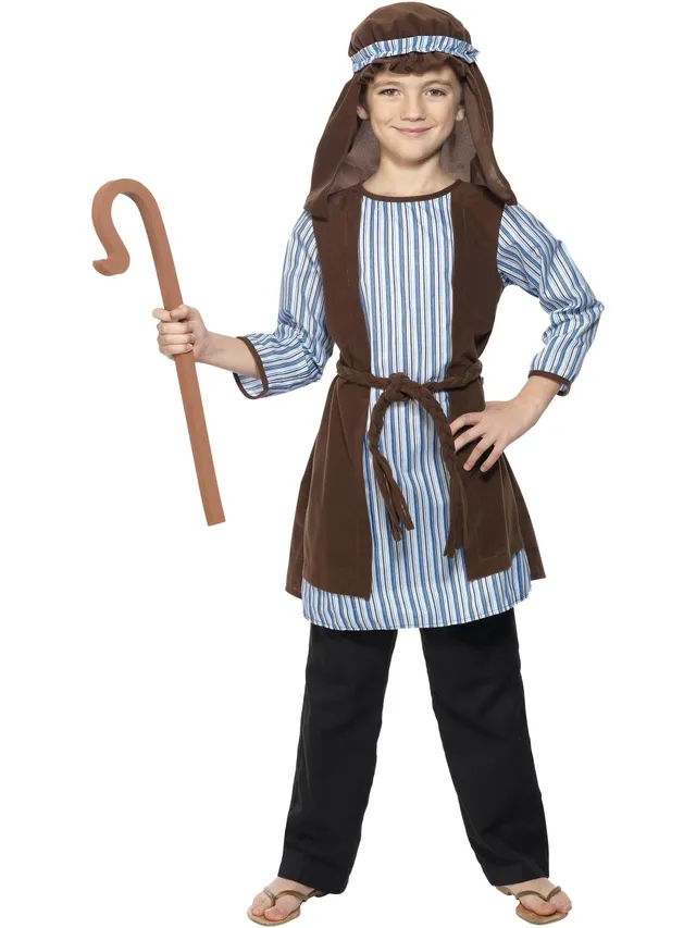 smiffys-fever-hirtenkost-m-kinder-blau-braun-s-4-6 image 1