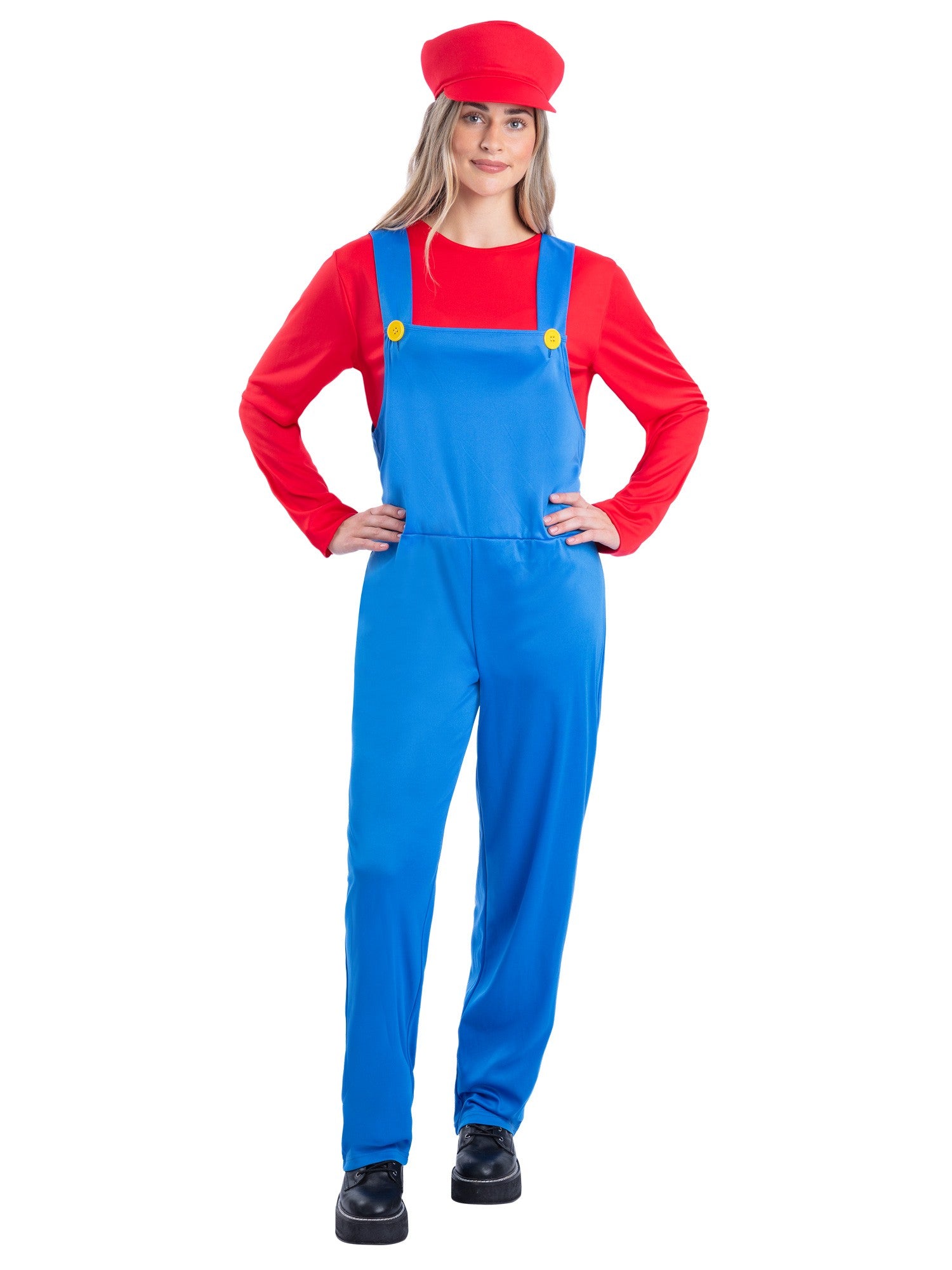 smiffys-fever-red-plumber-kost-m-rotblau-m-unisex image 4
