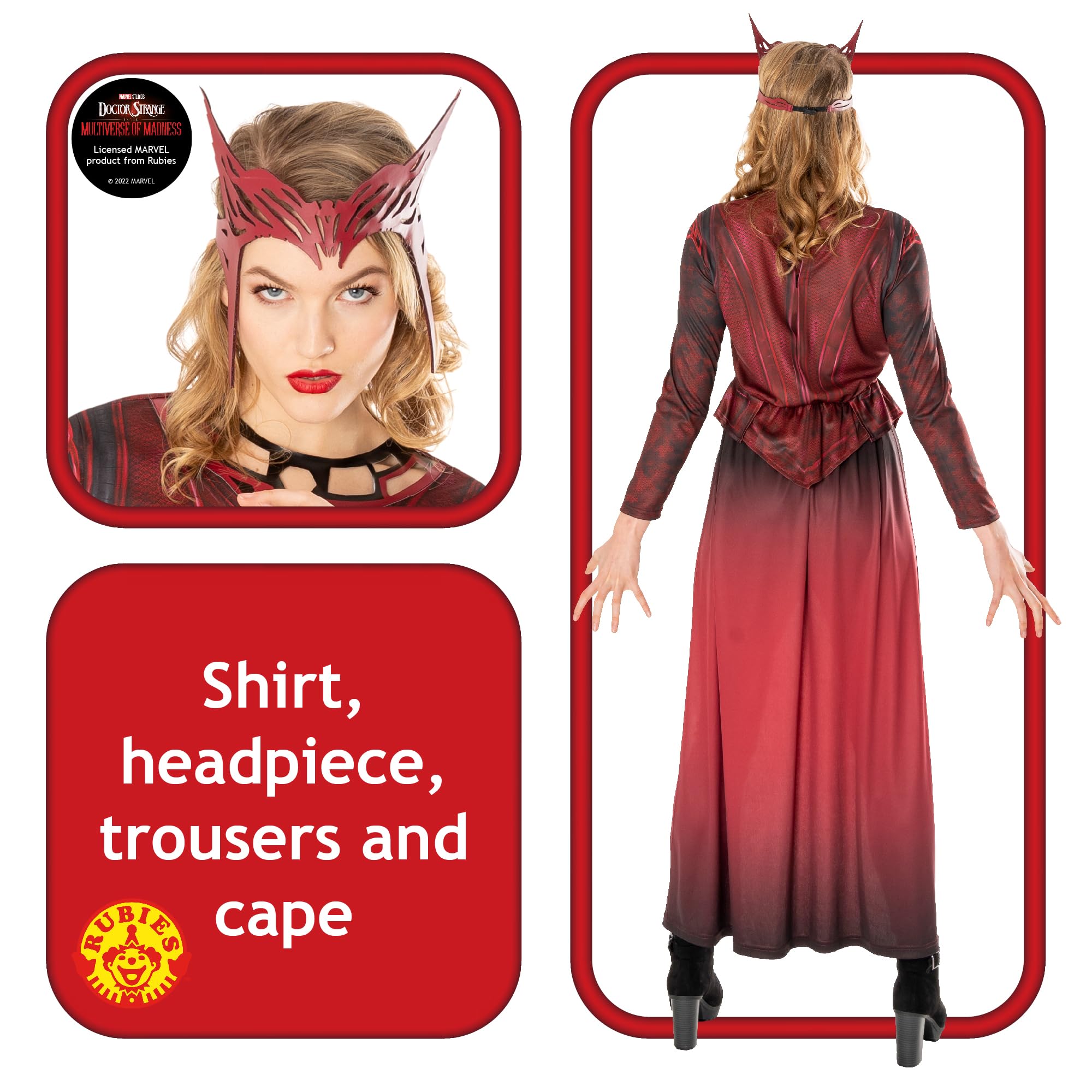 rubie-s-deluxe-scarlet-witch-kost-m-damen-12-14-marvel image 2