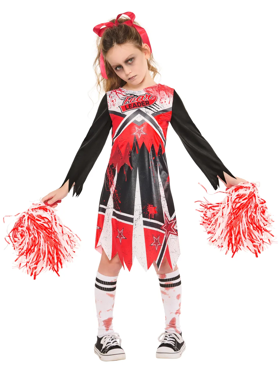 rubies-d-guisements-zombie-cheerleader-kost-m-kinder-mit-pompons image 1