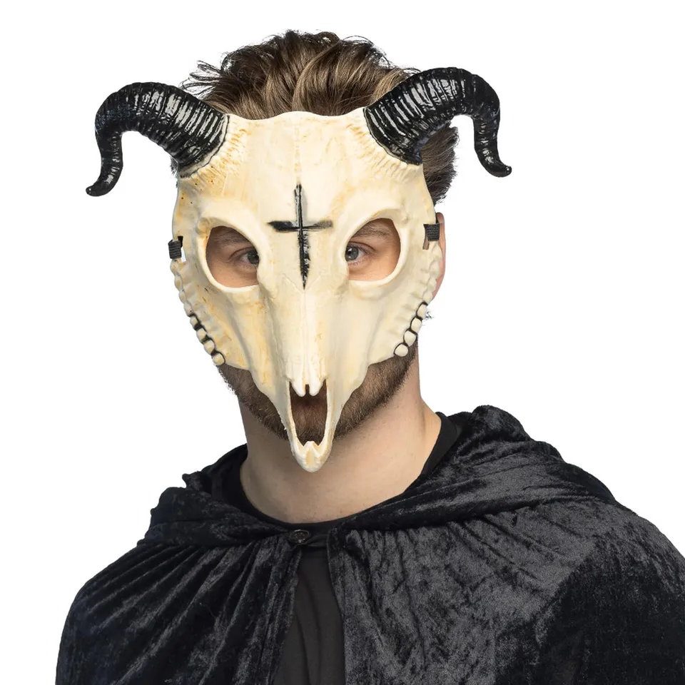 boland-97611-halbmaske-d-mon-totenkopf-mit-h-rnern image 1