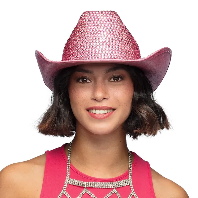 boland-tomorrow-cowboyhut-hotpink-mit-schmucksteinen image 1