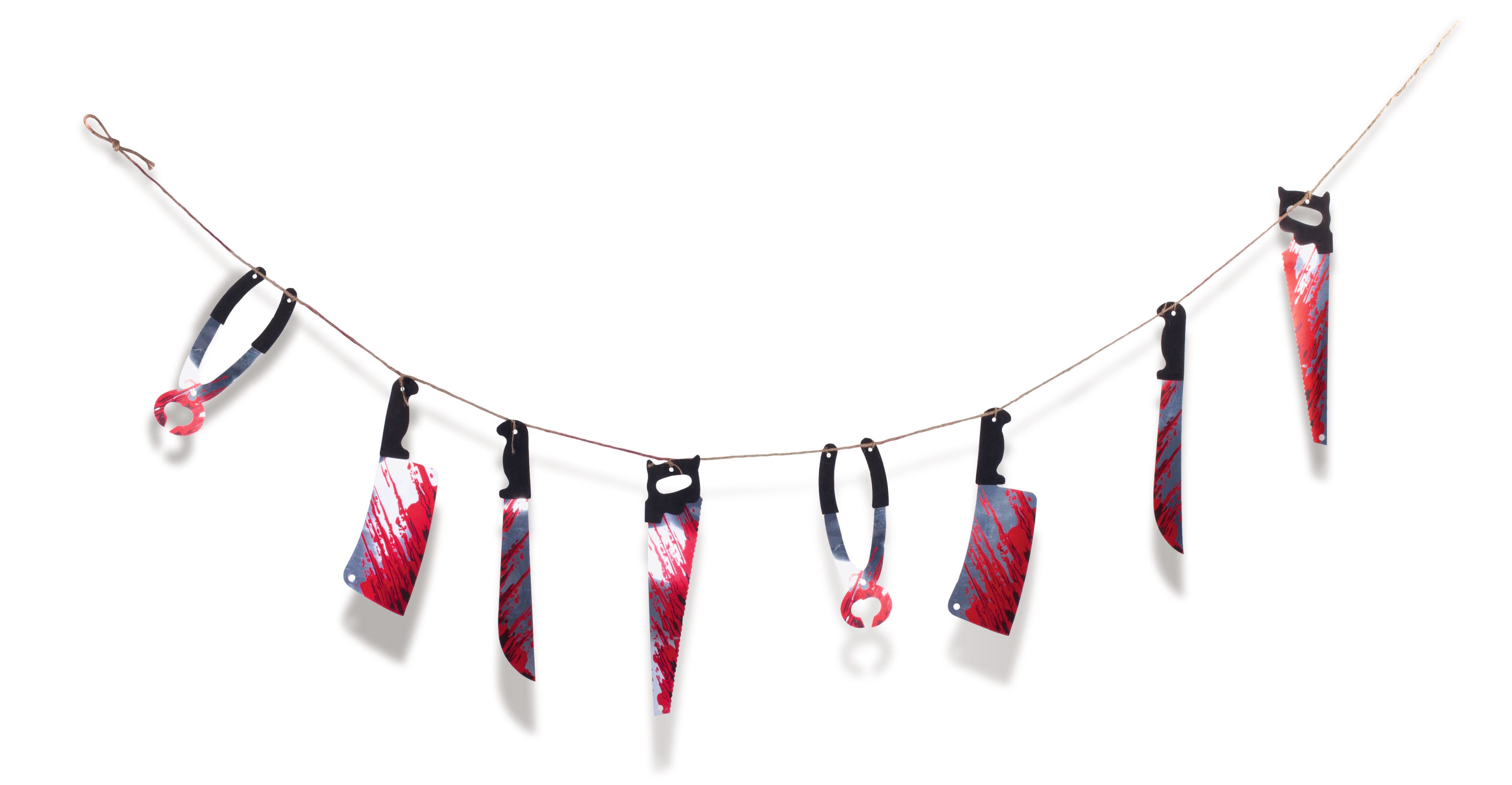 rubies-d-coration-blutige-werkzeuge-girlande-halloween-deko-horror image 1
