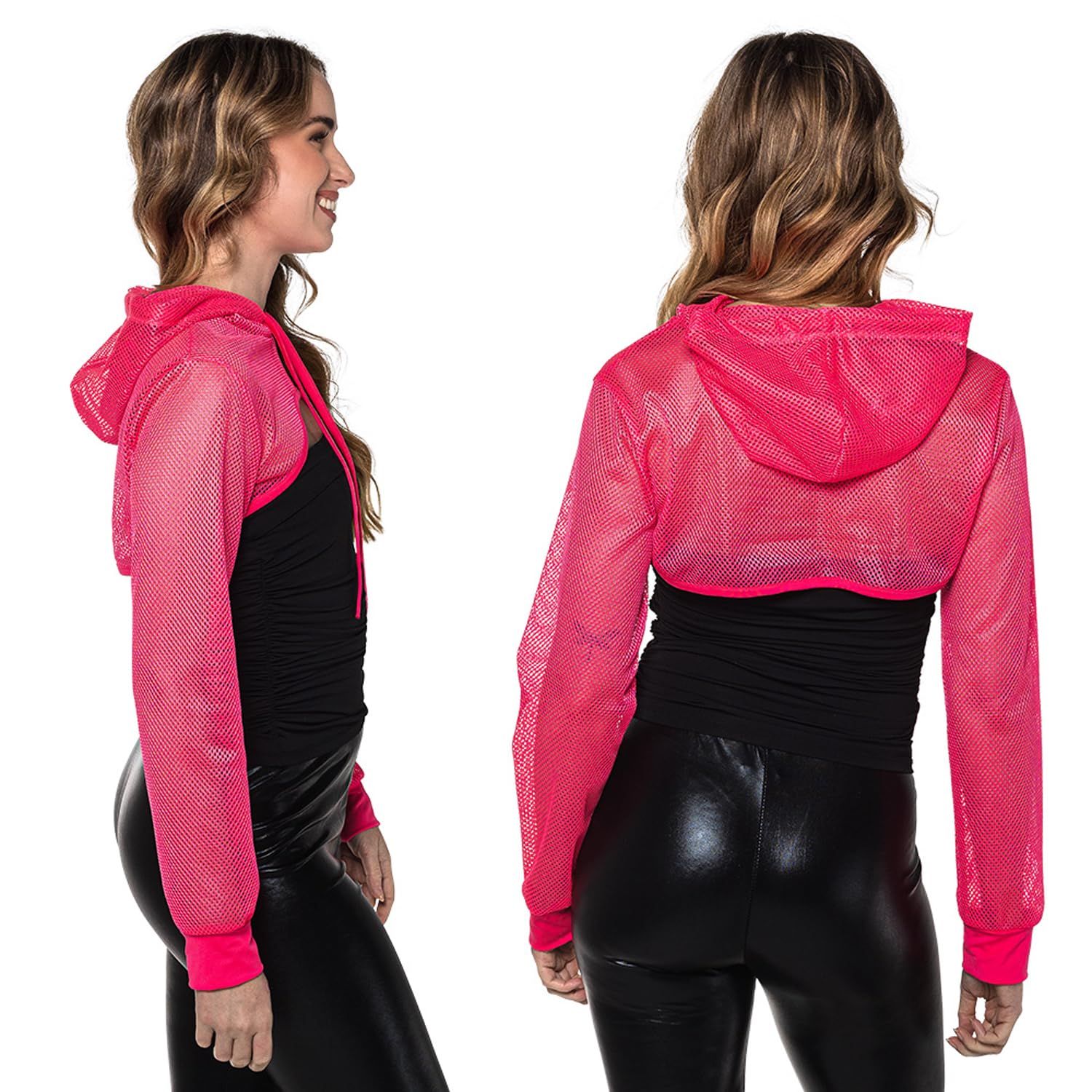 boland-neon-uv-fischnetz-bolero-neonpink-crop-top-m image 5