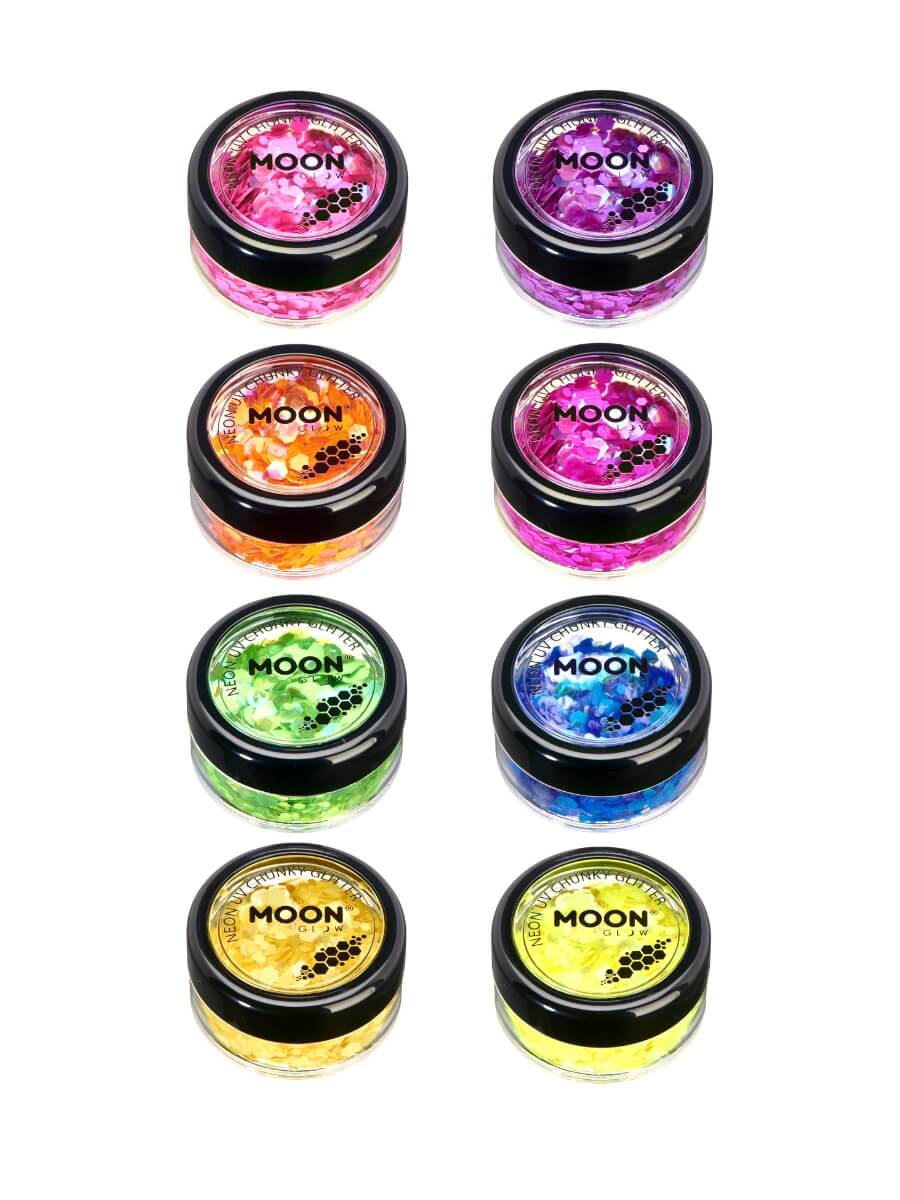 smiffys-makeup-fx-neon-uv-glitzer-blau-3g-chunky image 1