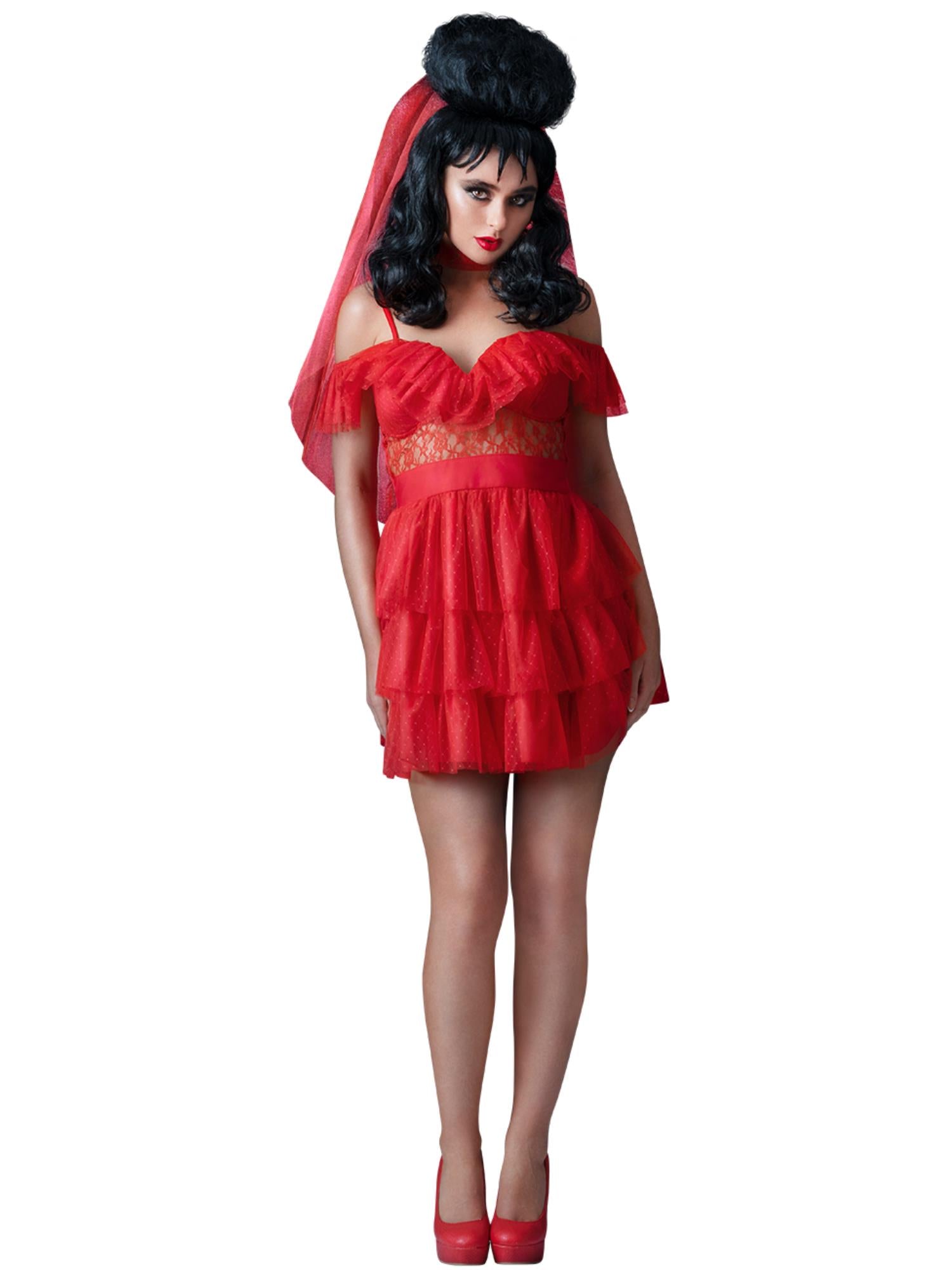 smiffys-fever-beetlejuice-lydia-braut-kost-m-rot-gr-s image 1