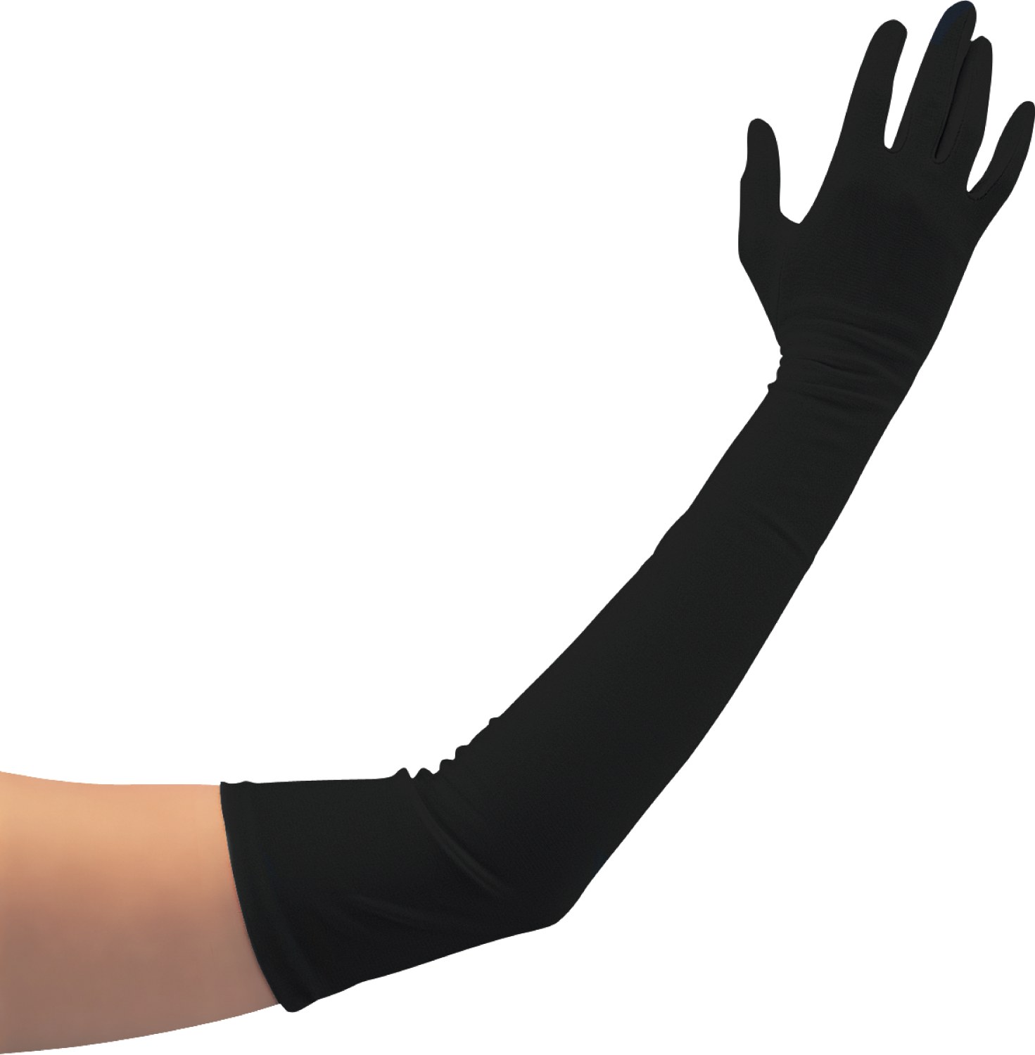 rubies-lange-handschuhe-schwarz-nylon-paar image 2