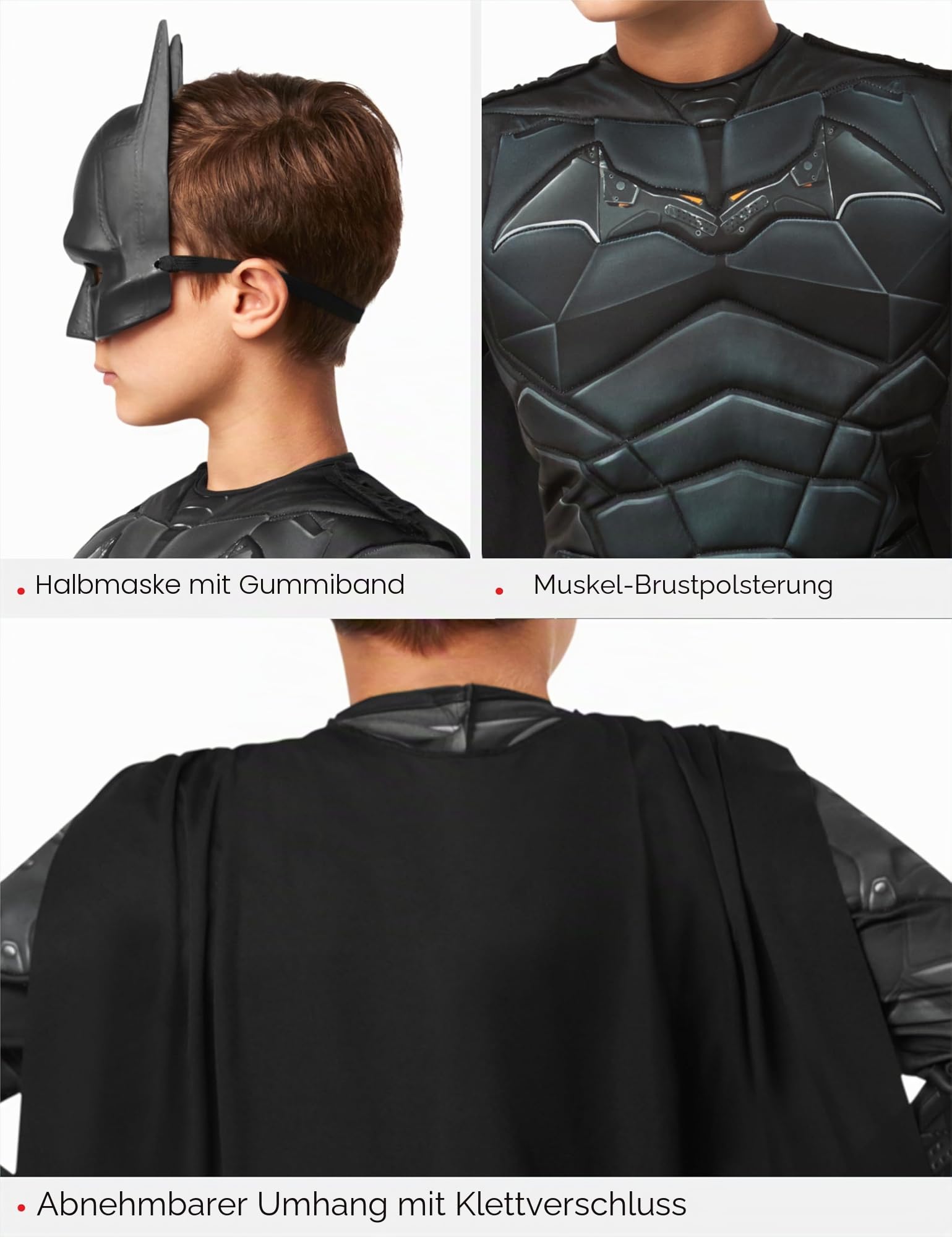 rubies-deluxe-the-batman-movie-kinderkost-m-jungen-mit-umhang image 5
