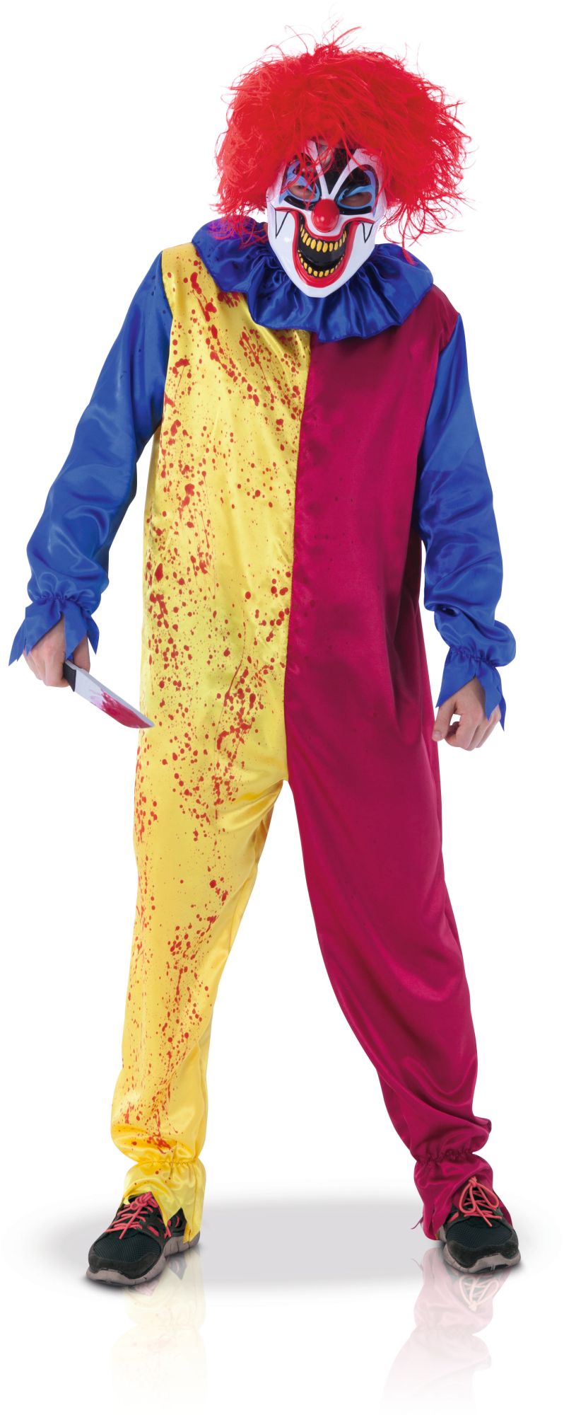 rubies-france-clown-erwachsenen-kost-m-set-mit-maske-und-per-cke image 1
