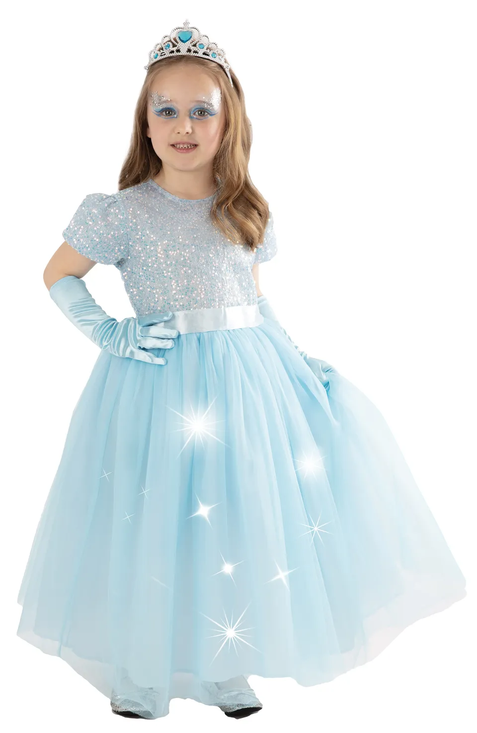 rubies-blaue-leucht-prinzessin-kost-m-kleid-mit-krone image 1