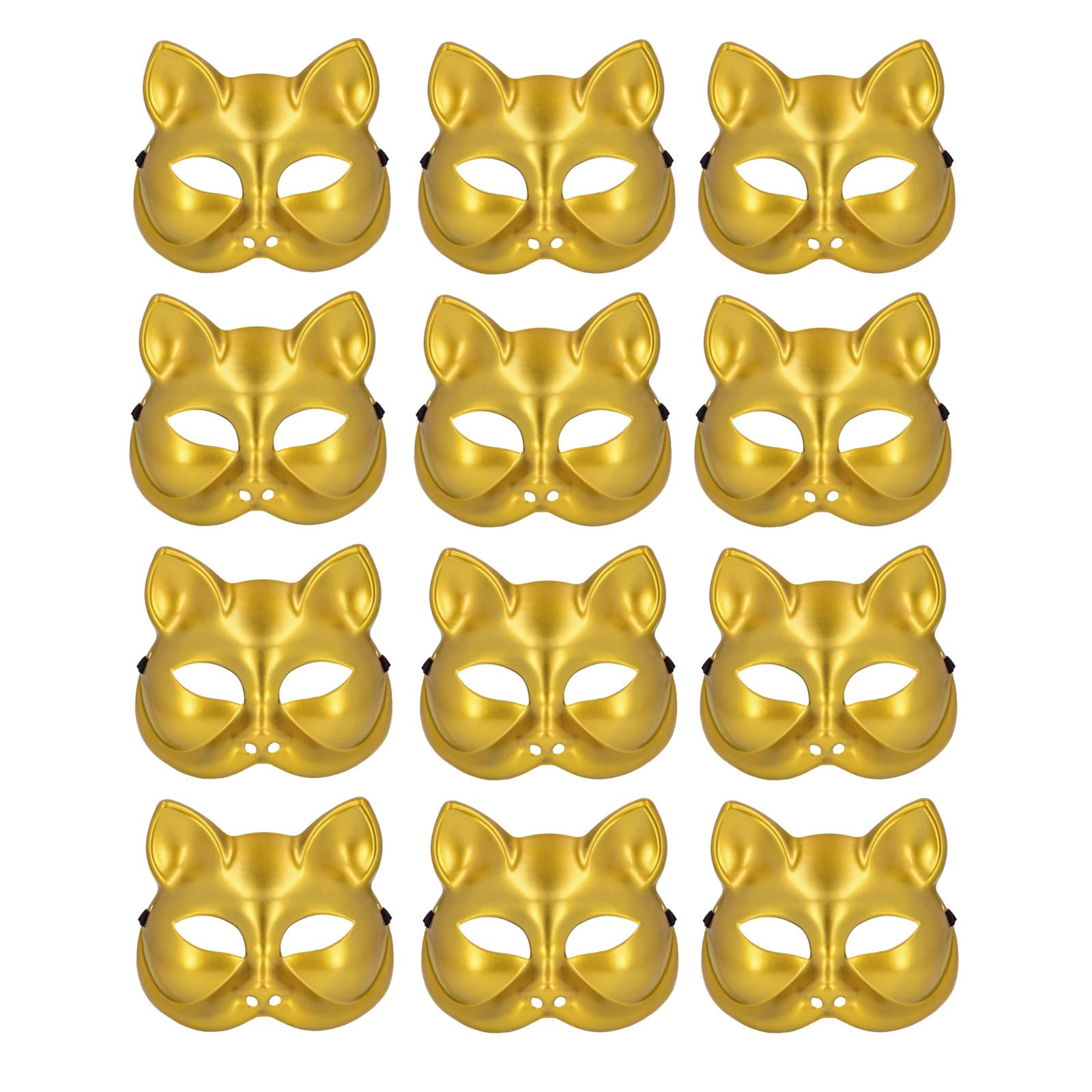 boland-kitty-katzenmaske-12er-set-gold-schwarz-silber-karneval image 8