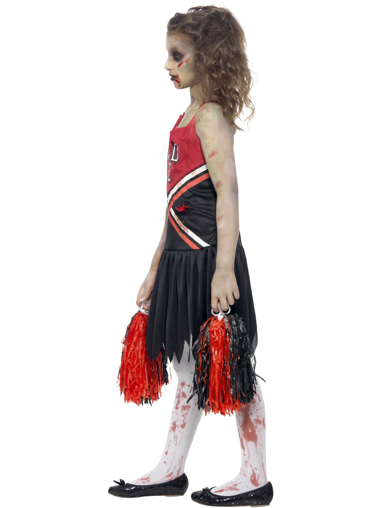 smiffys-fever-zombie-cheerleader-kost-m-kinder-rot-schwarz image 3