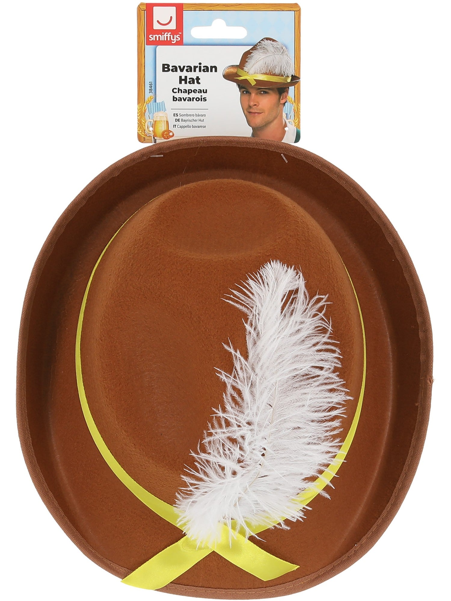 smiffys-fever-bayernhut-braun-mit-feder-einheitsgr-e image 2