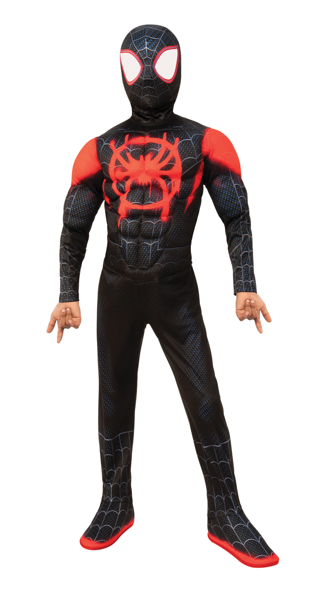 rubies-miles-morales-spiderverse-kost-m-deluxe-mit-muskeln-maske image 1