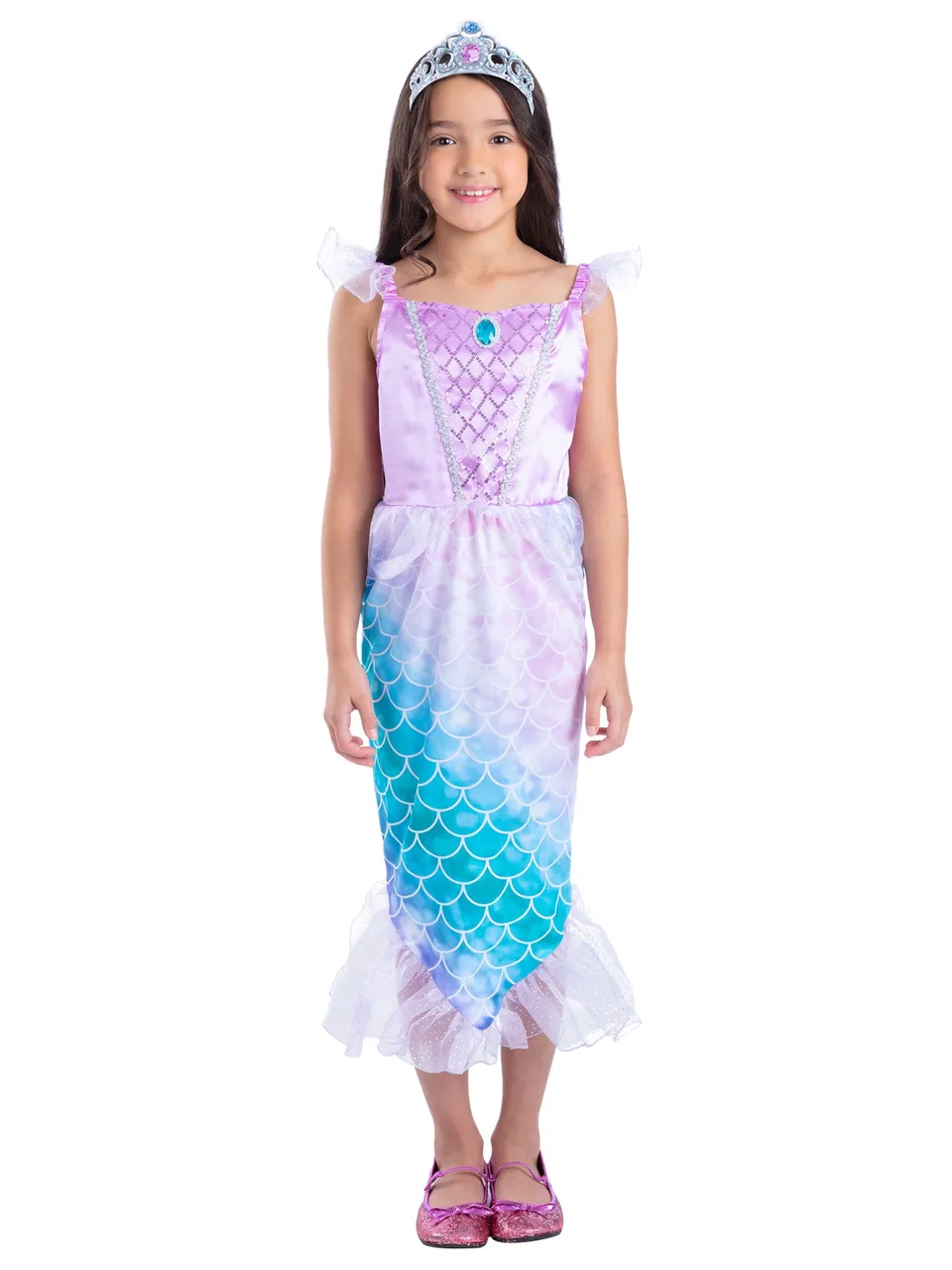 smiffys-fever-mermaid-princess-meerjungfrau-kost-m-lila-l image 1